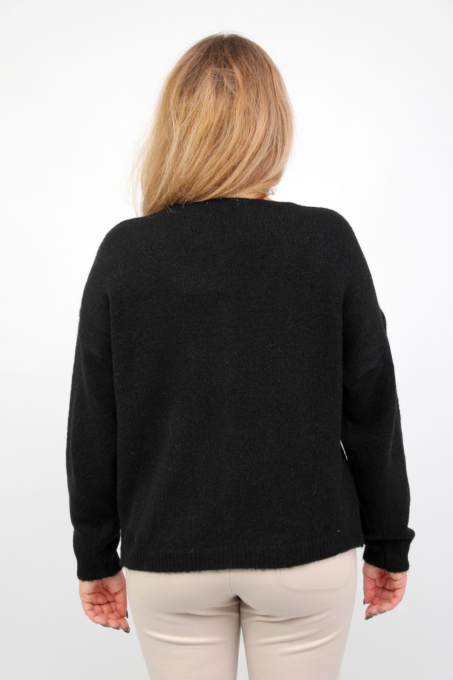 Strickjacke "Star" - Schwarz