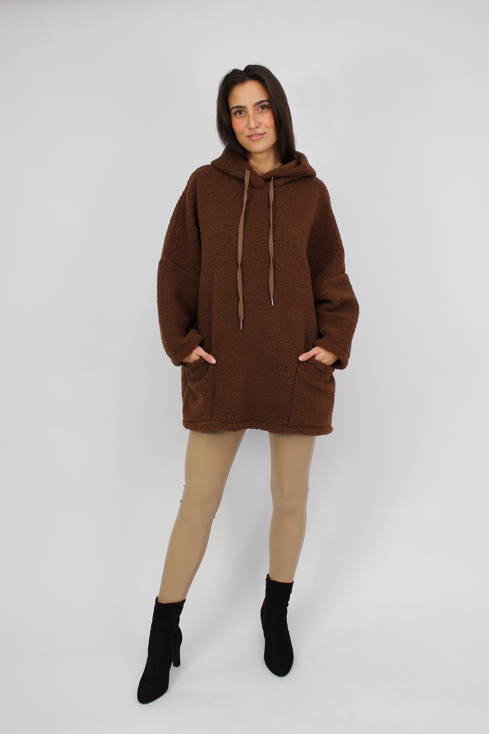 Hoodie "Teddy" - Braun