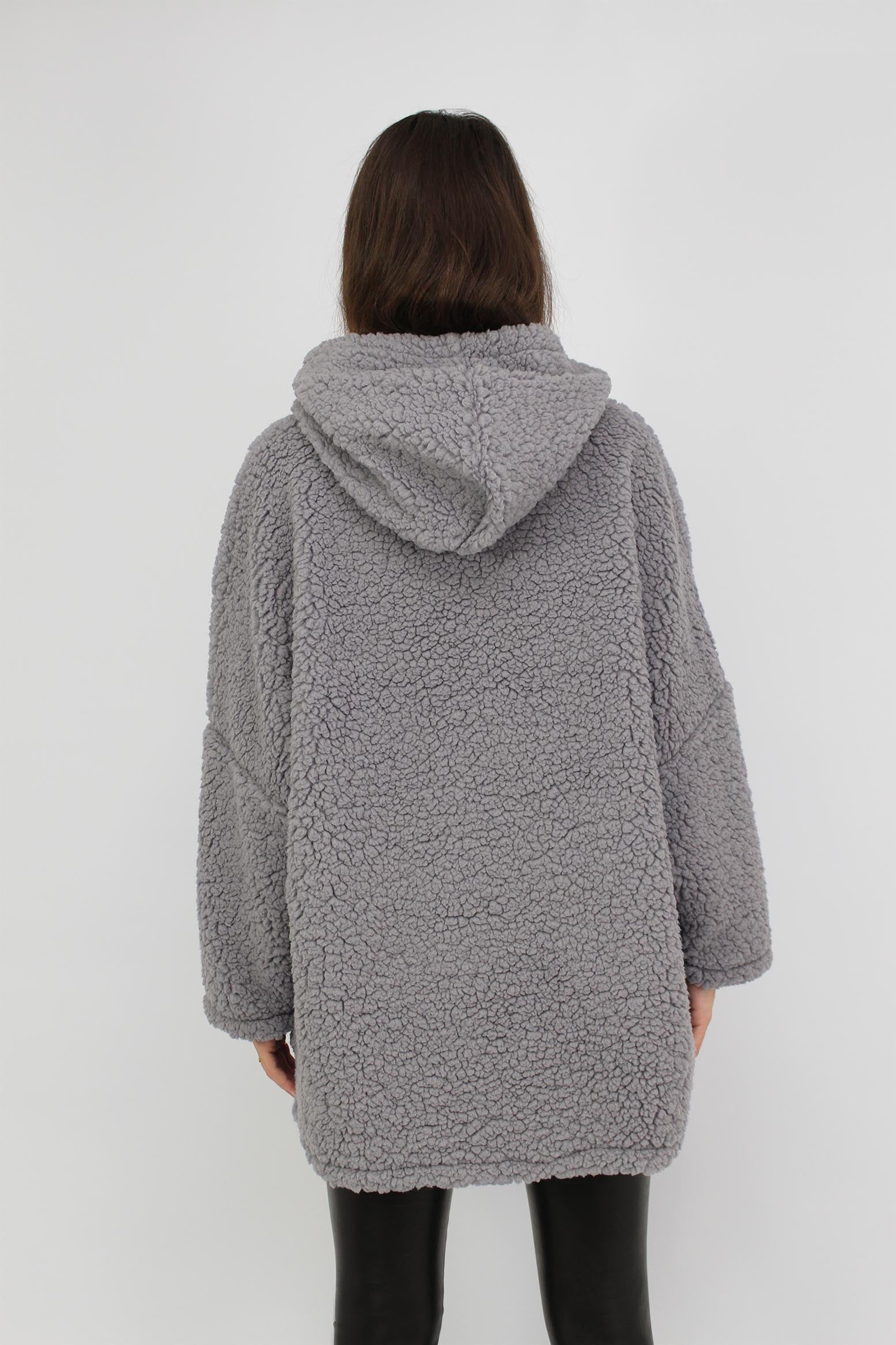 Hoodie "Teddy" - Grau