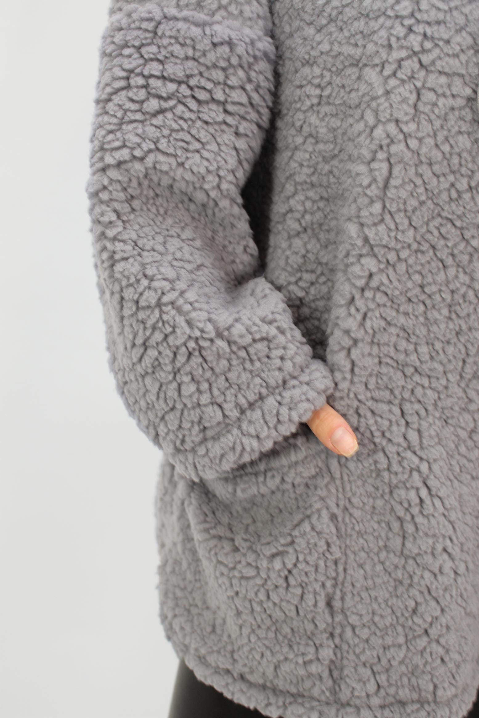 Hoodie "Teddy" - Grau