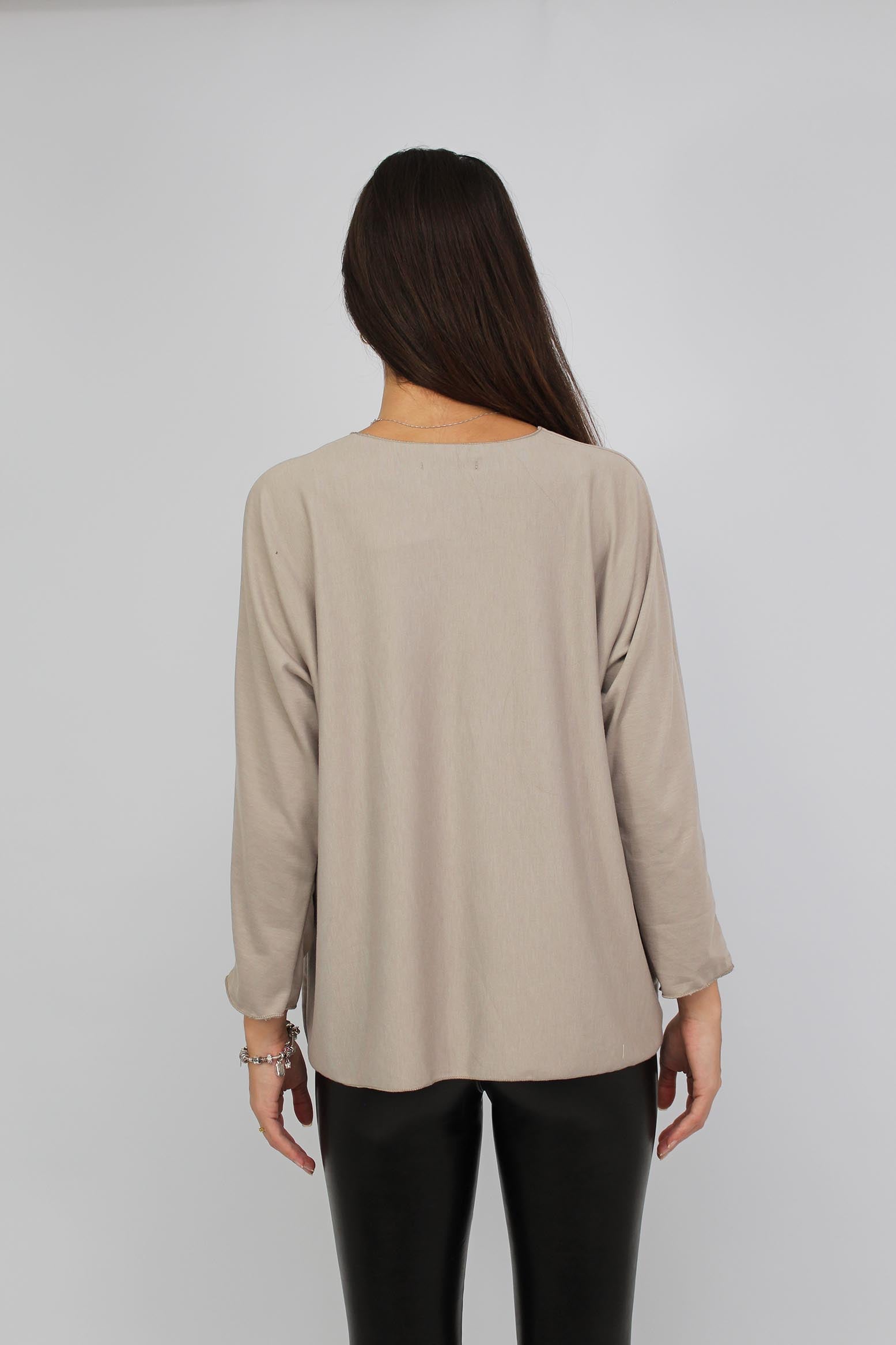 Langarmshirt "Bestseller" - Taupe