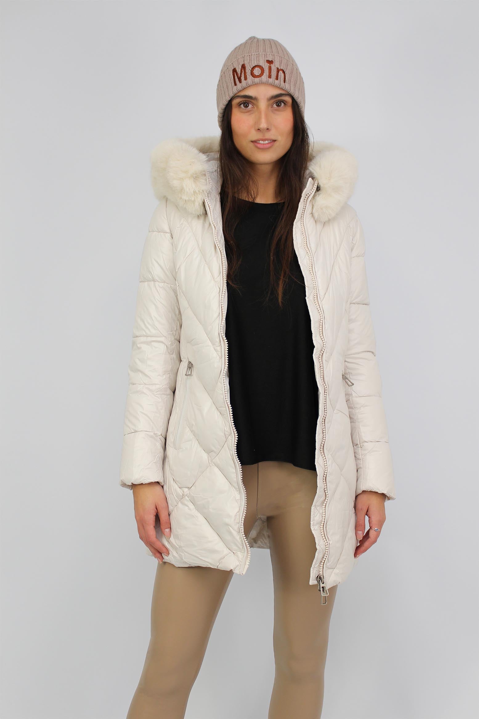 Mütze "Moin" - Beige