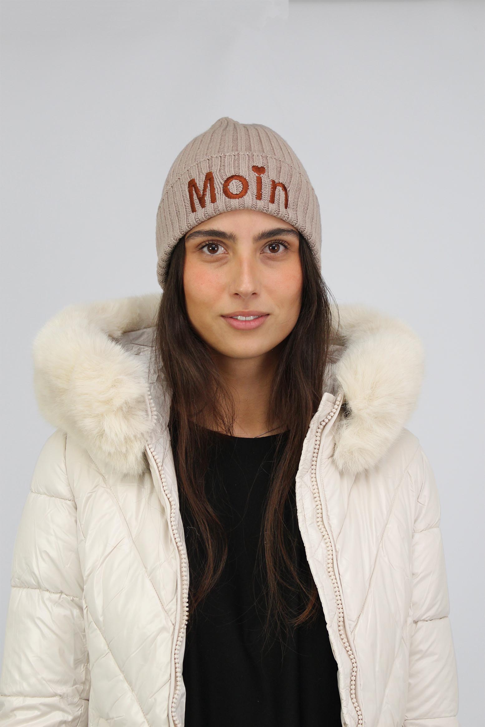Mütze "Moin" - Beige