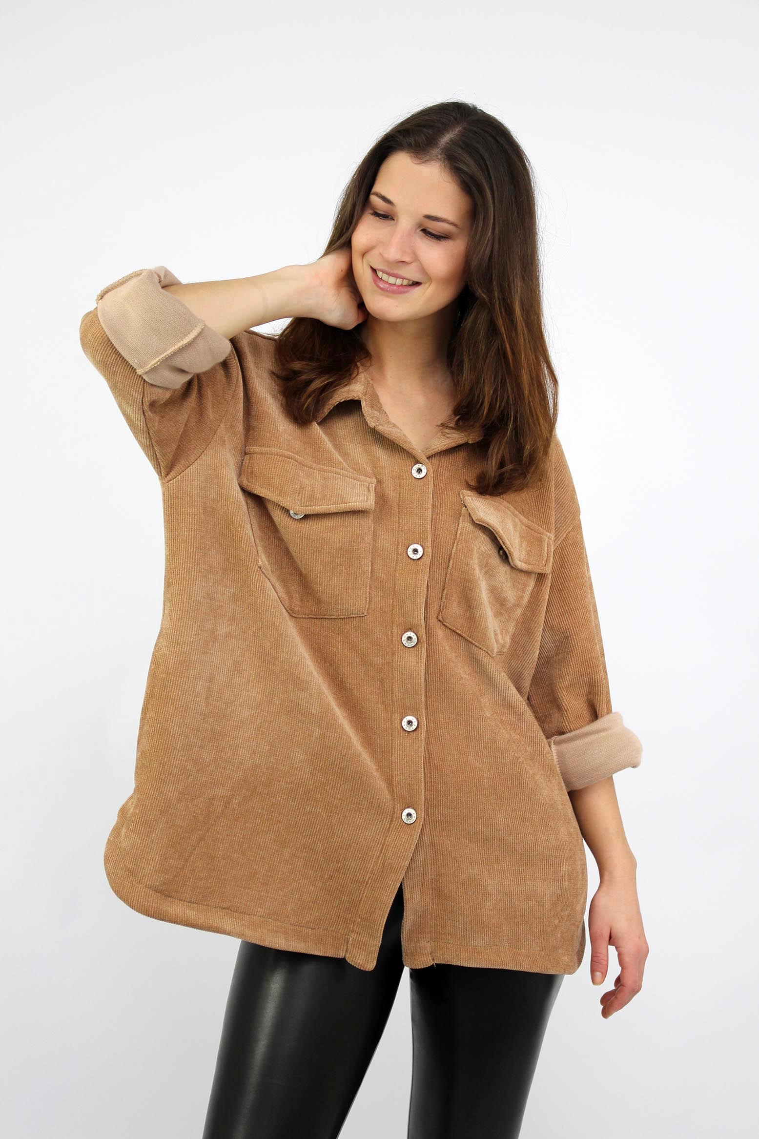 Cordbluse "Pisa" - Camel
