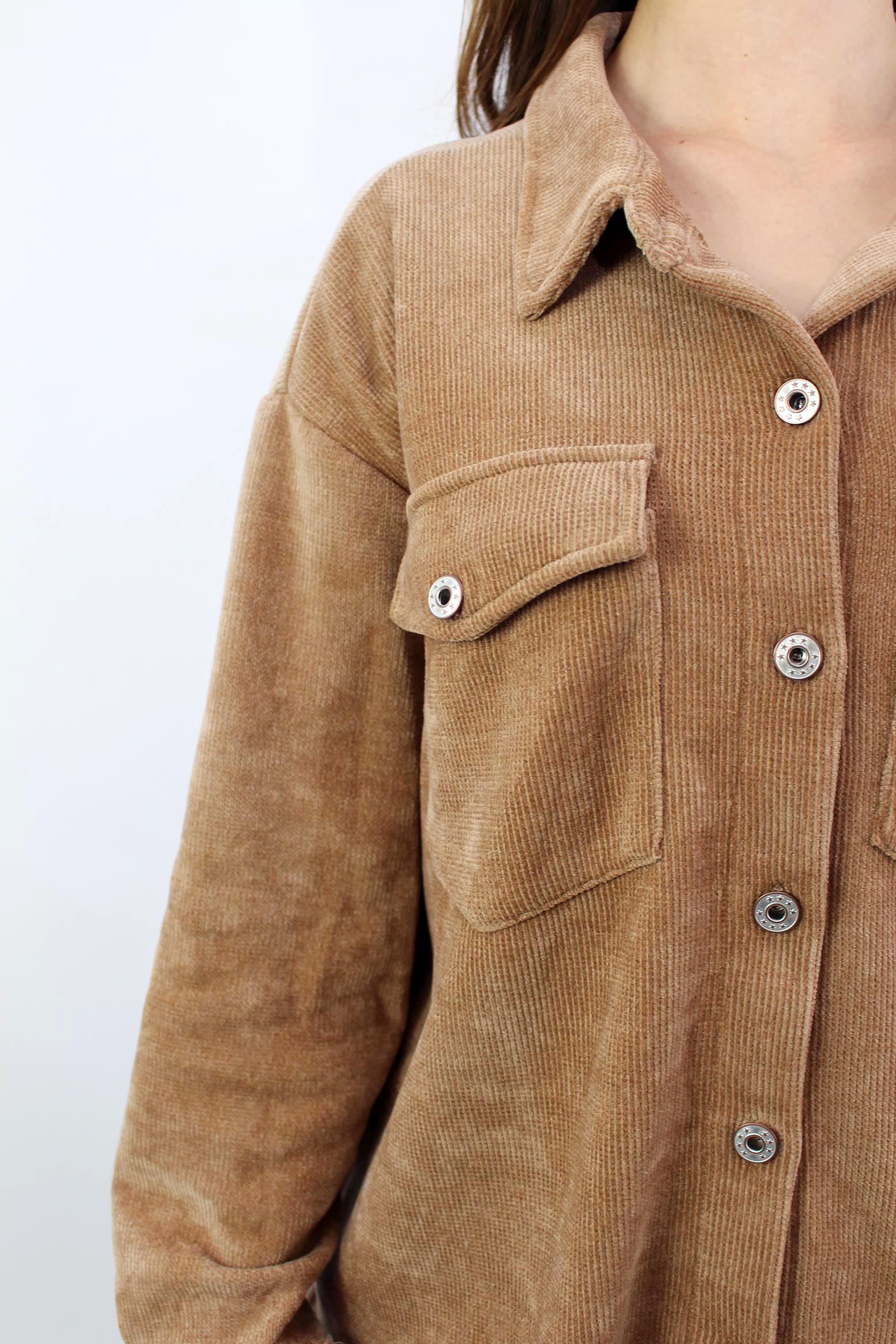 Cordbluse "Pisa" - Camel
