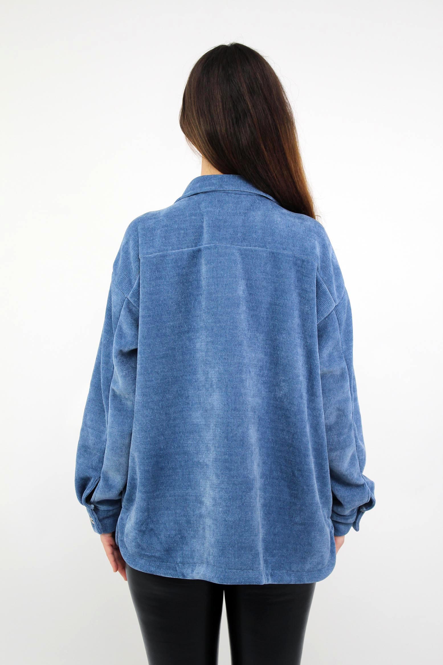 Cordbluse "Pisa" - Blau