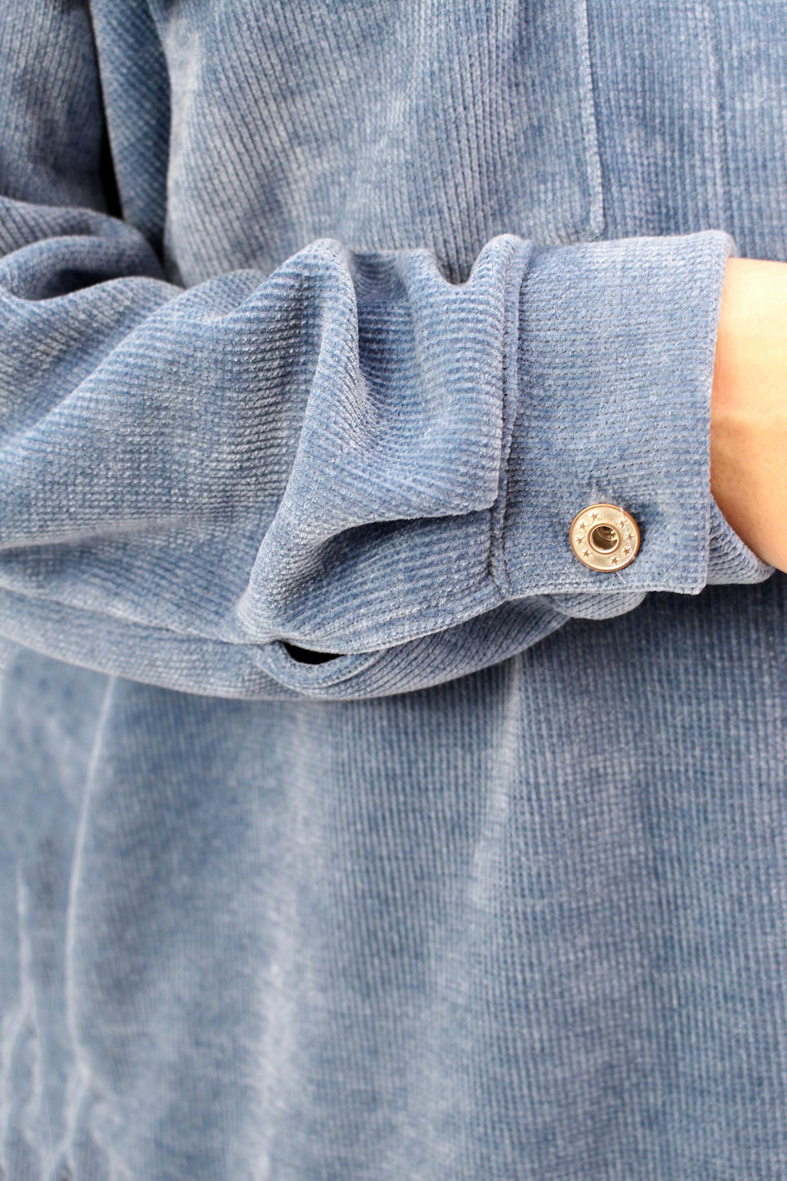 Cordbluse "Pisa" - Blau
