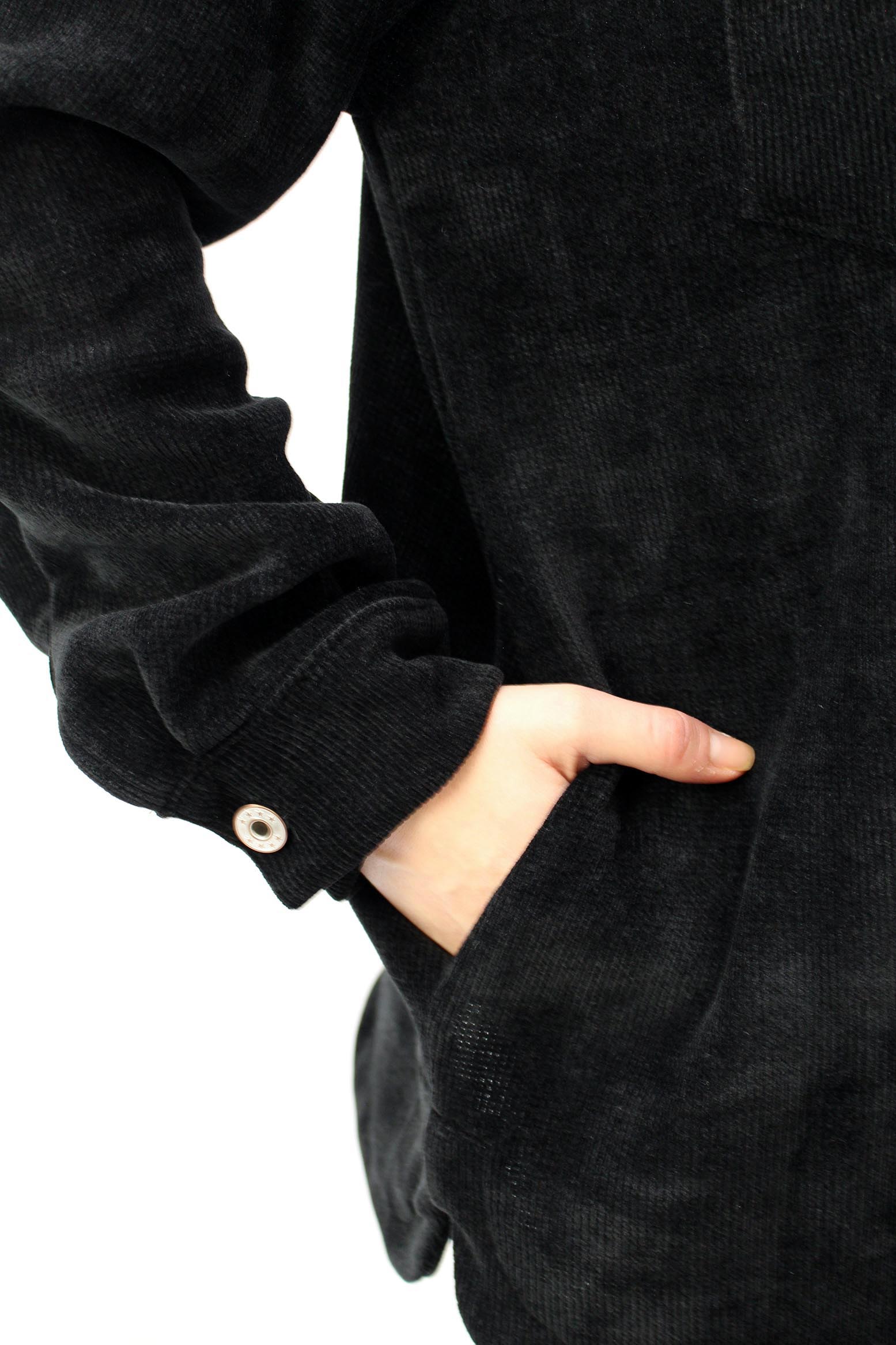 Cordbluse "Pisa" - Schwarz
