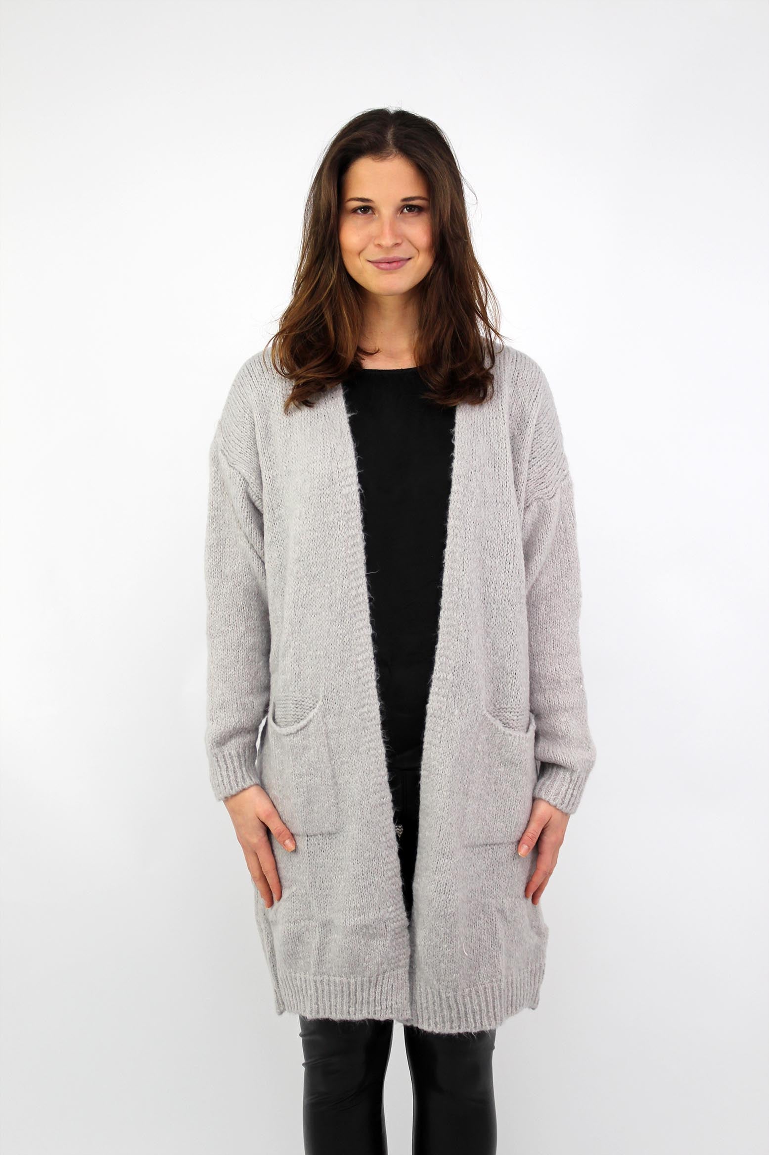 Strickjacke "Mailand" - Hellgrau