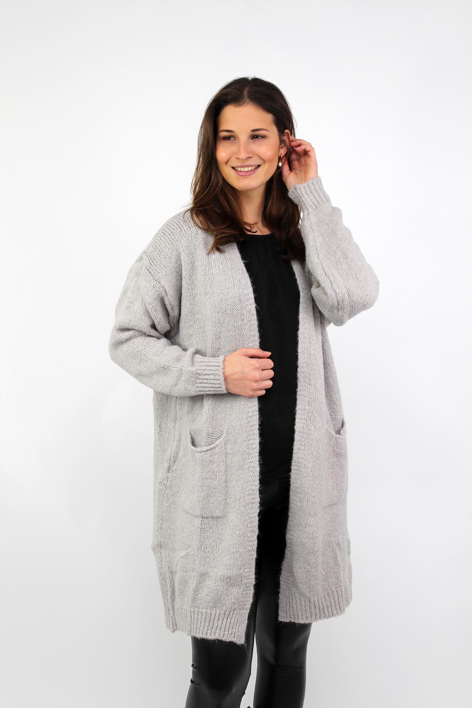 Strickjacke "Mailand" - Hellgrau