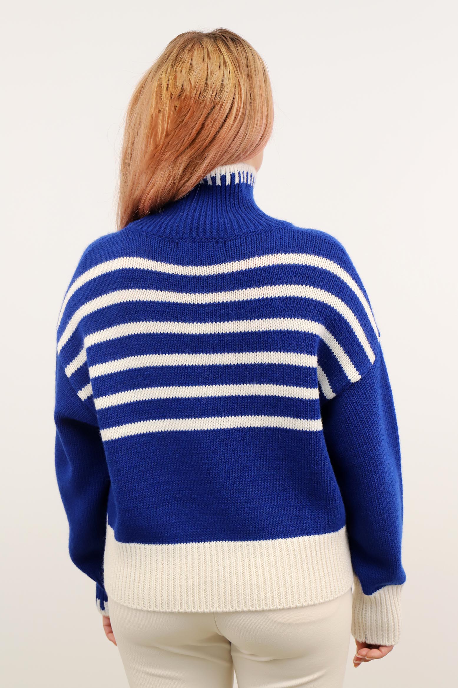 Pullover "Stehkragen" - Blau