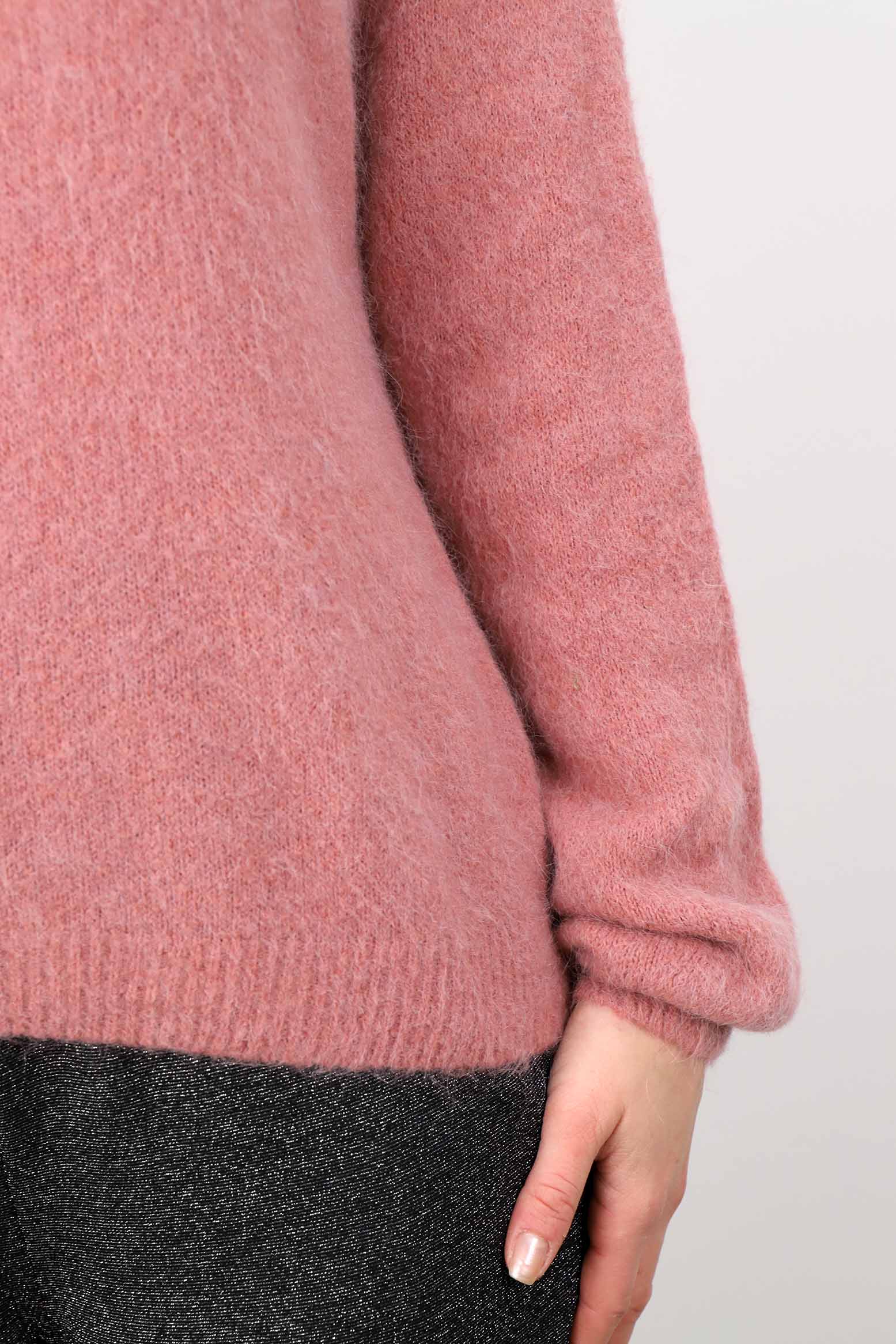 Strickpullover aus Alpaka und Wolle - Rosa