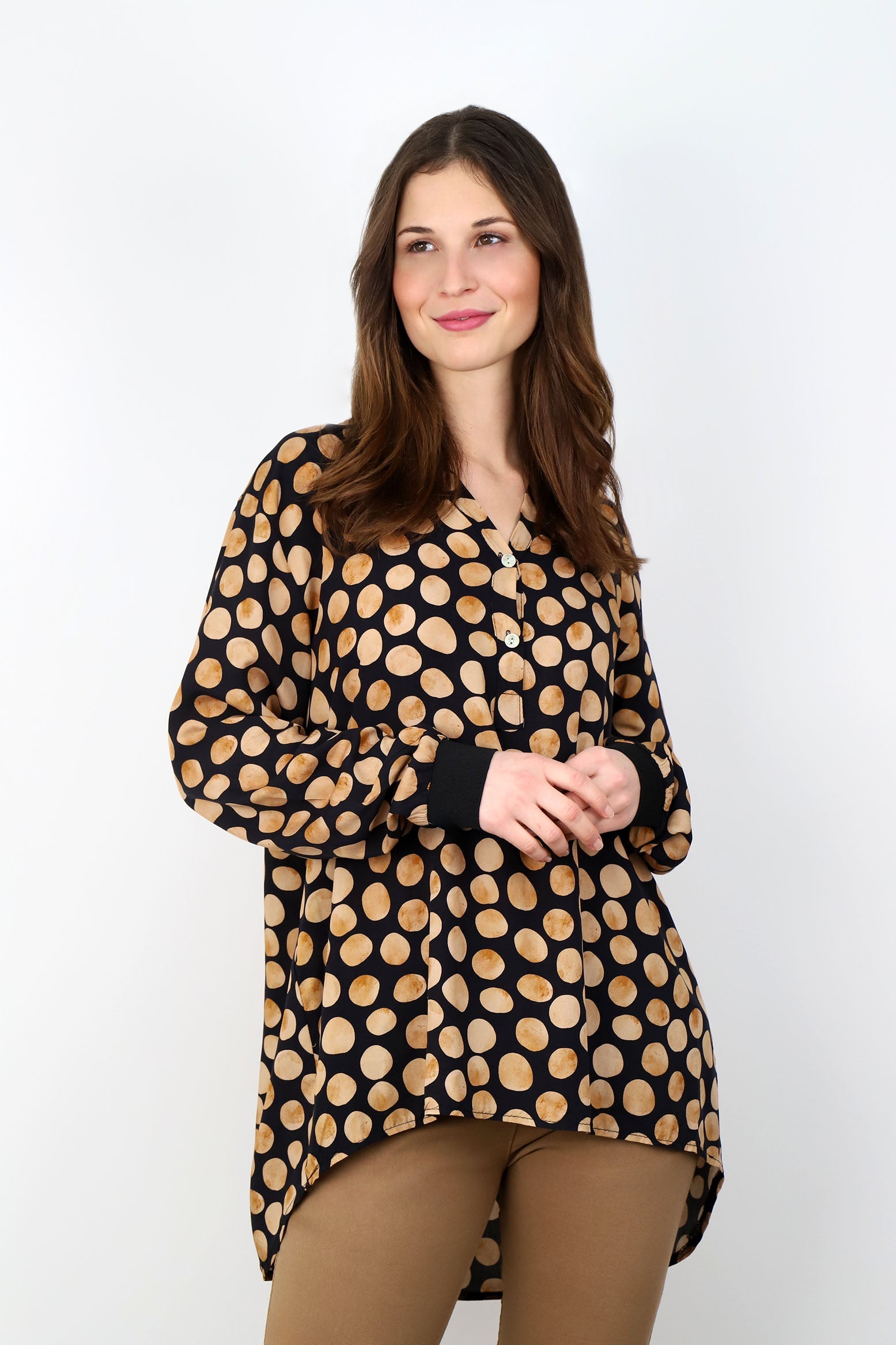 Extravagante Bluse - Schwarz