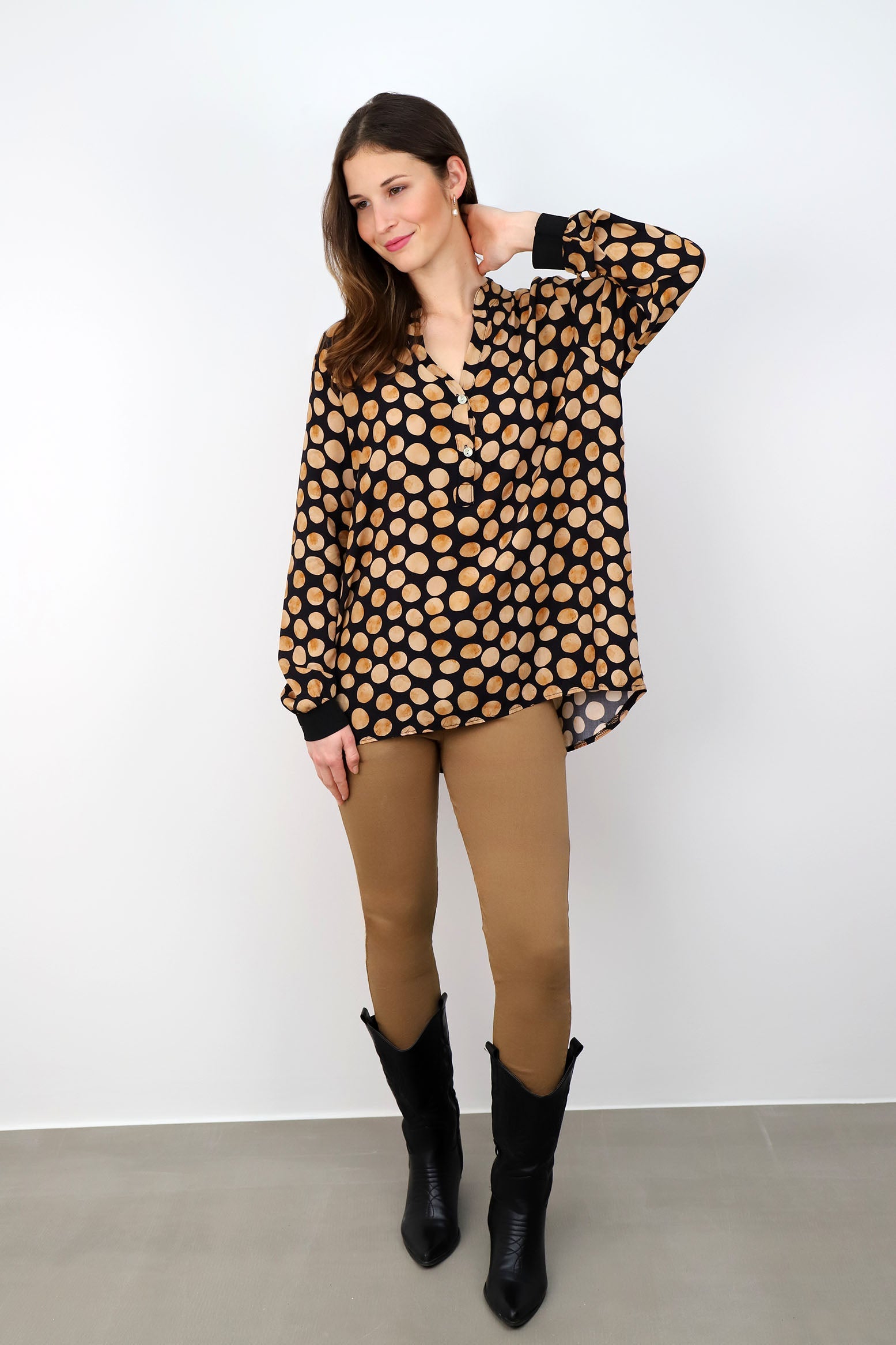 Extravagante Bluse - Schwarz