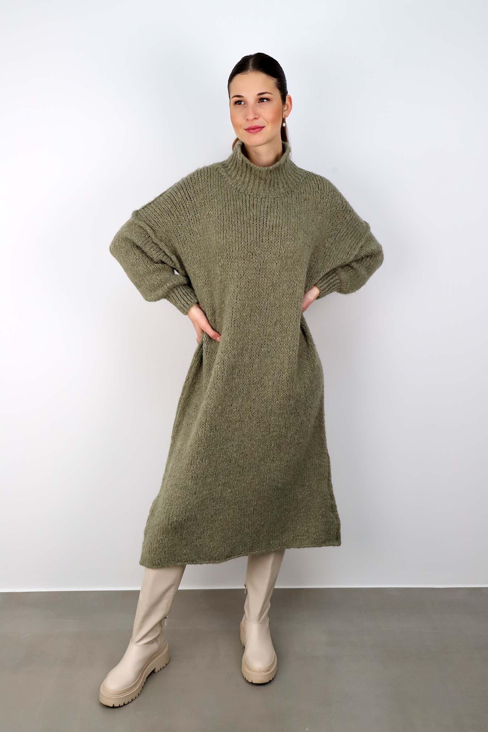 Strickkleid "Naht" - Salbei