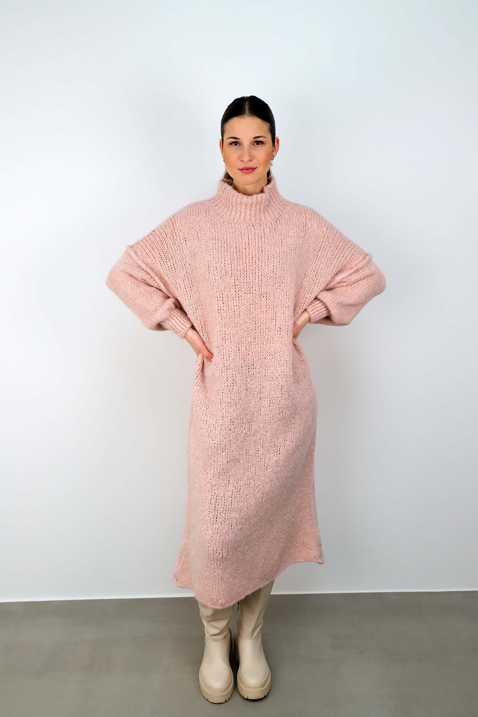 Strickkleid "Naht" - Rosa