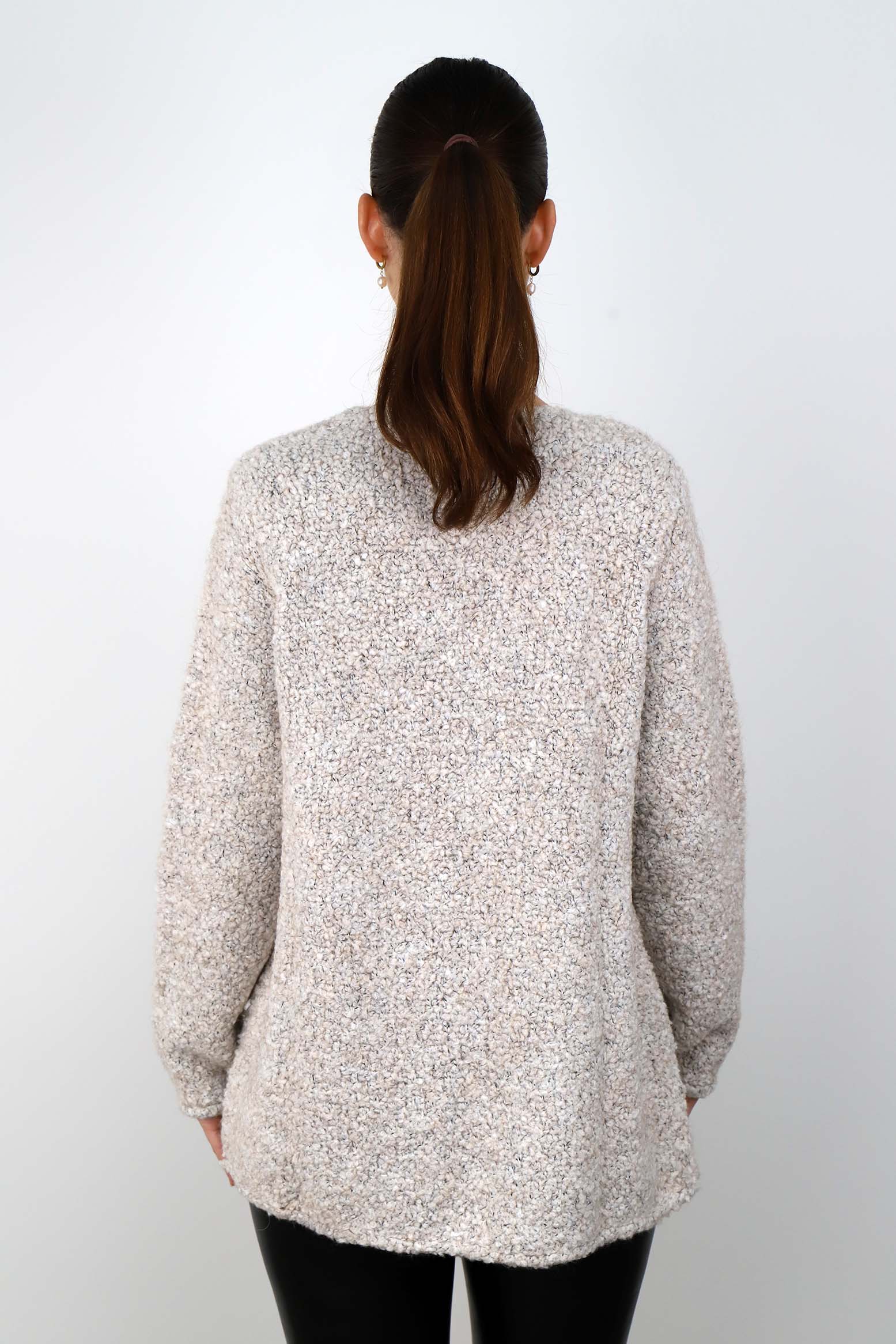 Strickjacke "Bouclee" - Creme