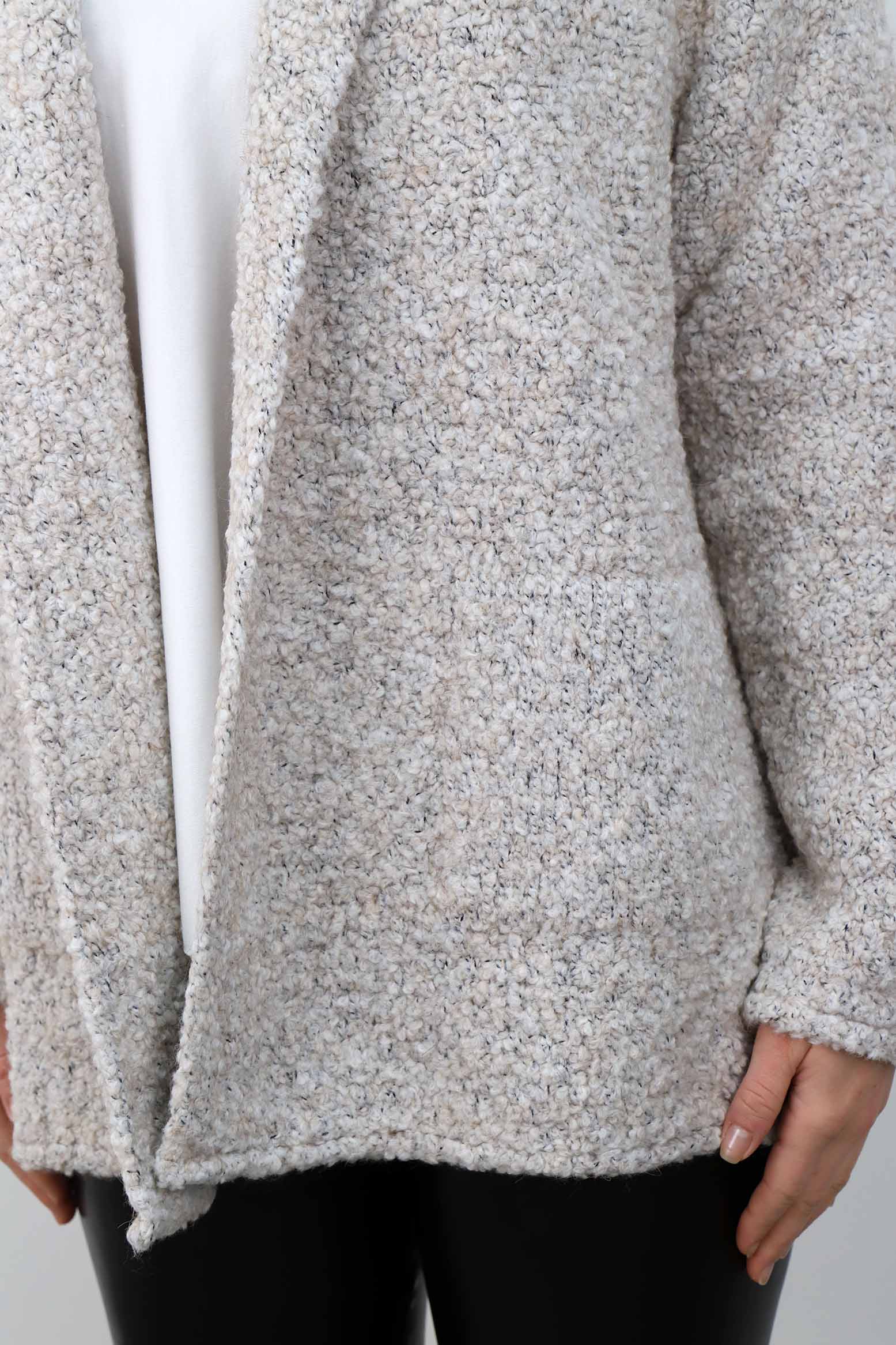Strickjacke "Bouclee" - Creme