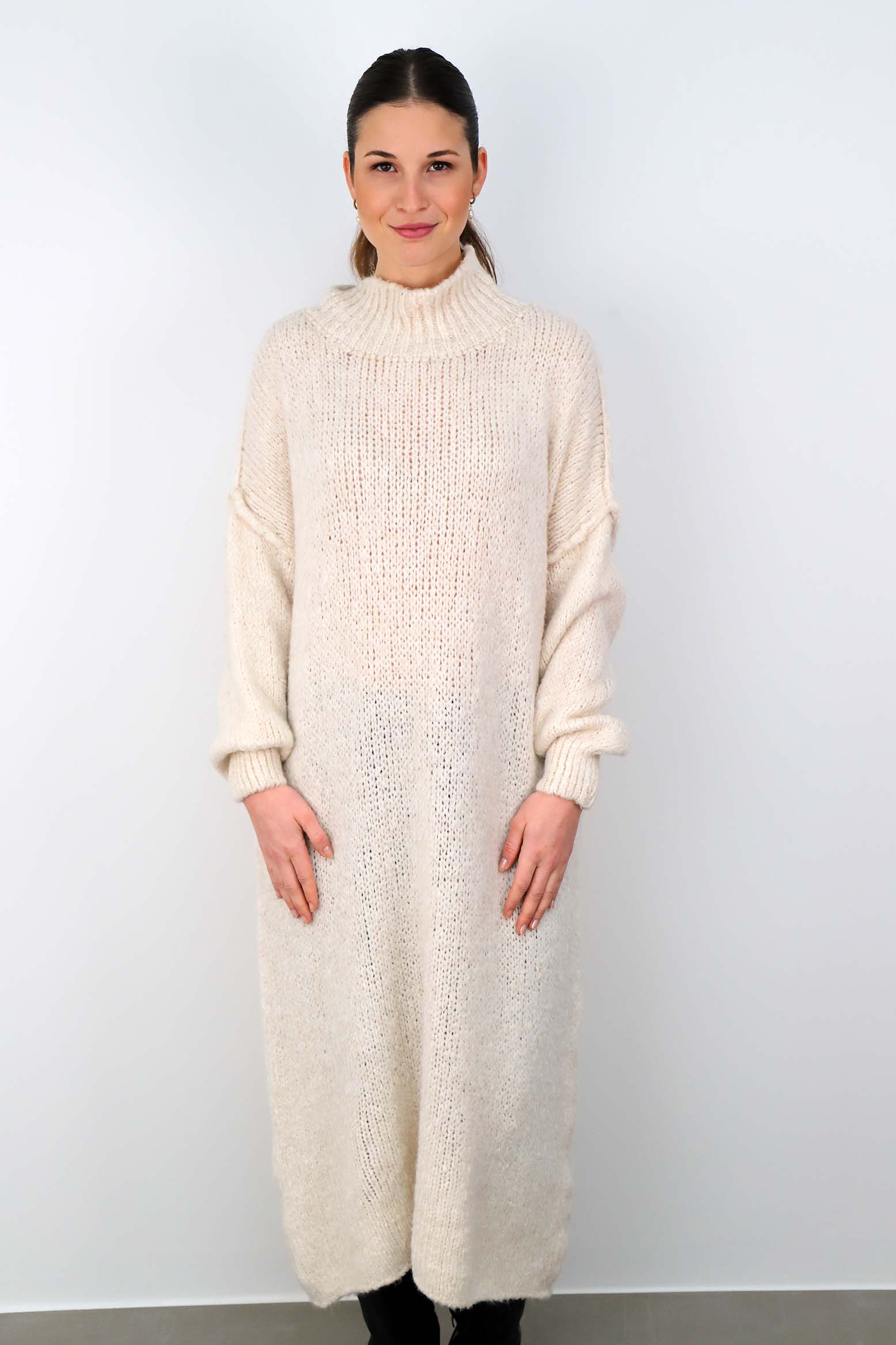 Strickkleid "Naht" - Creme
