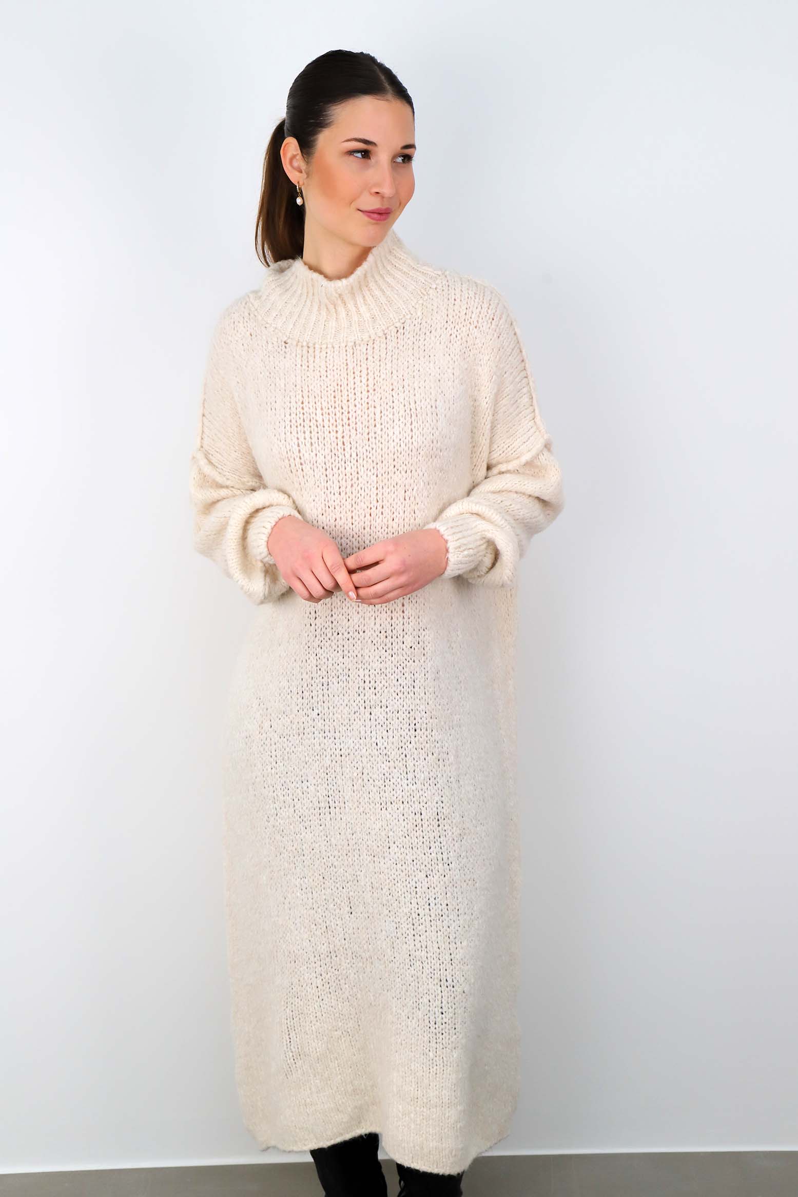 Strickkleid "Naht" - Creme