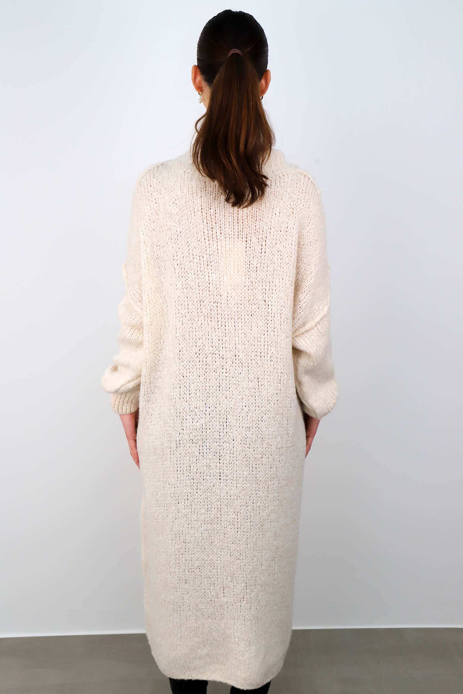 Strickkleid "Naht" - Creme
