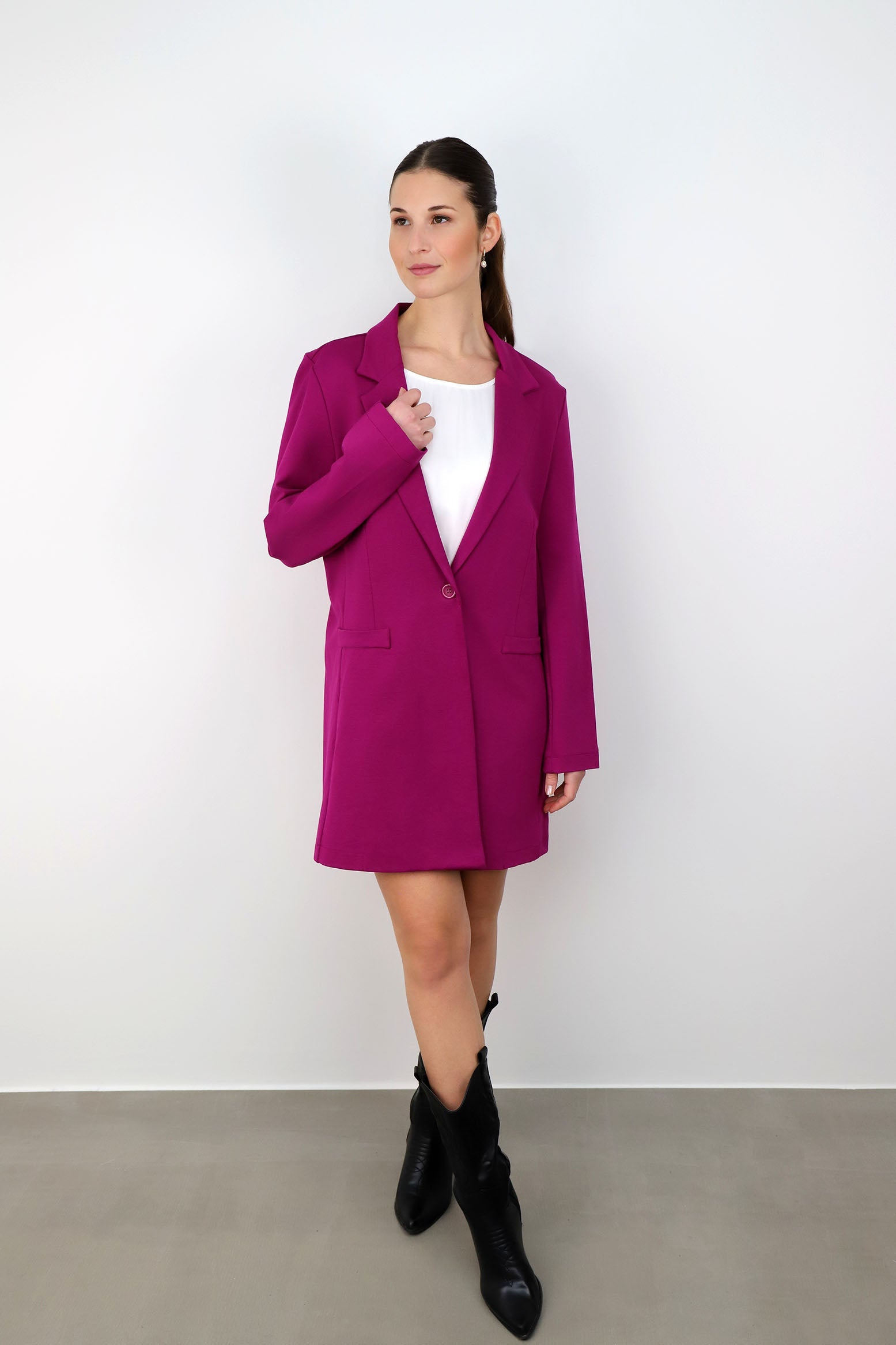 Long Blazer "Casual" - Beere