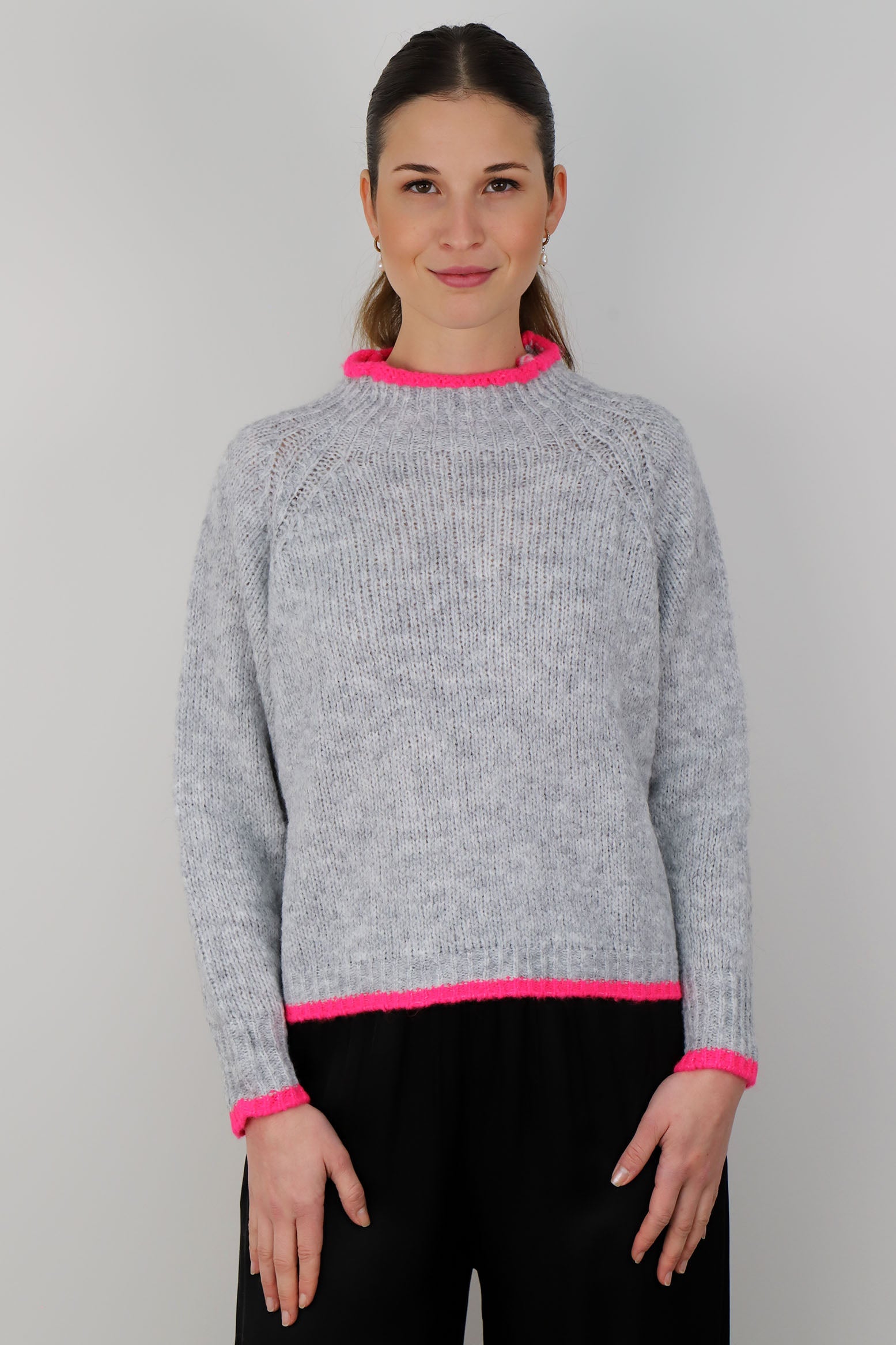 Pullover Stehkragen - Grau