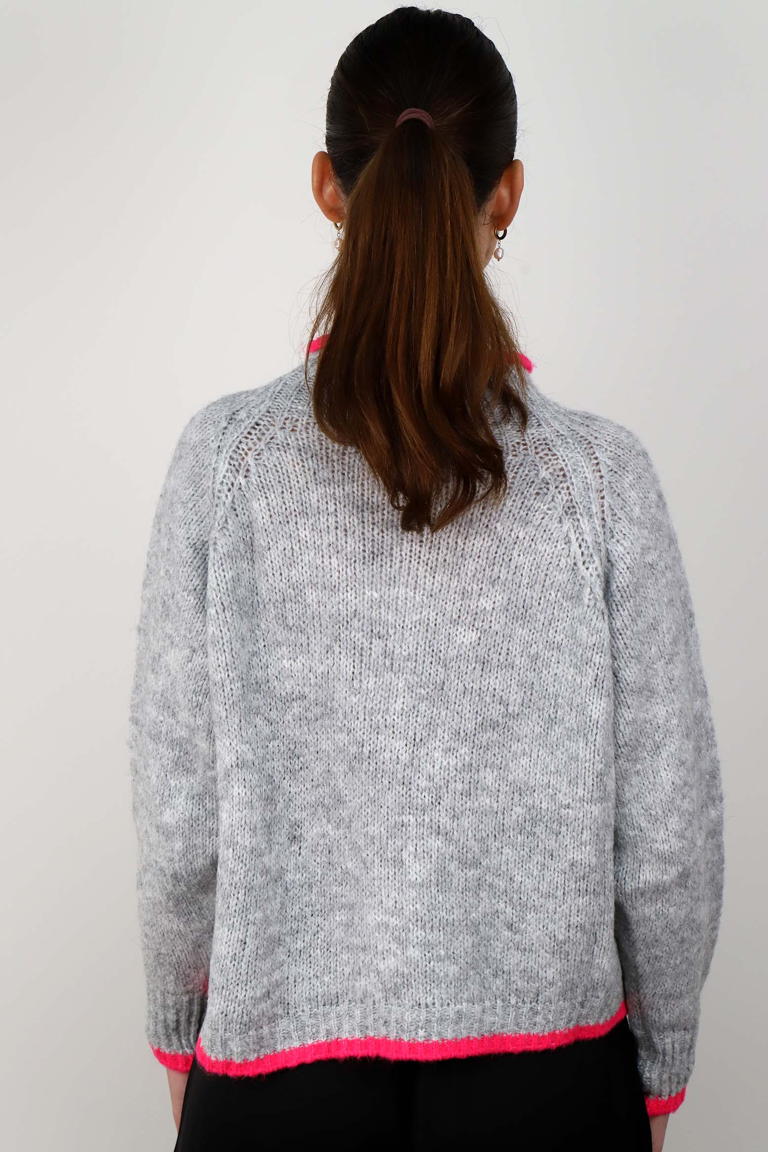 Pullover Stehkragen - Grau