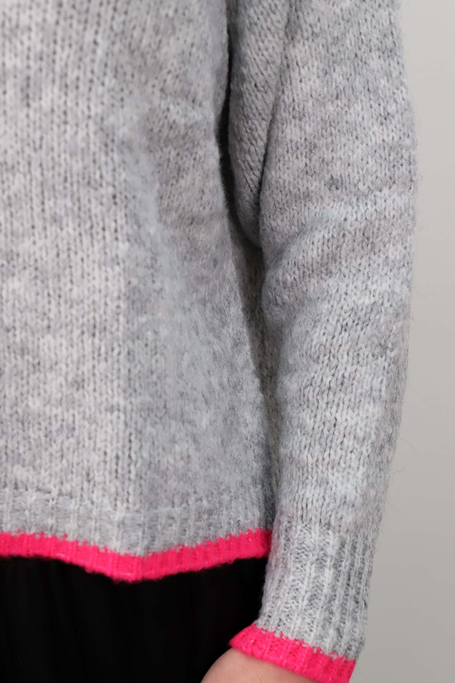 Pullover Stehkragen - Grau