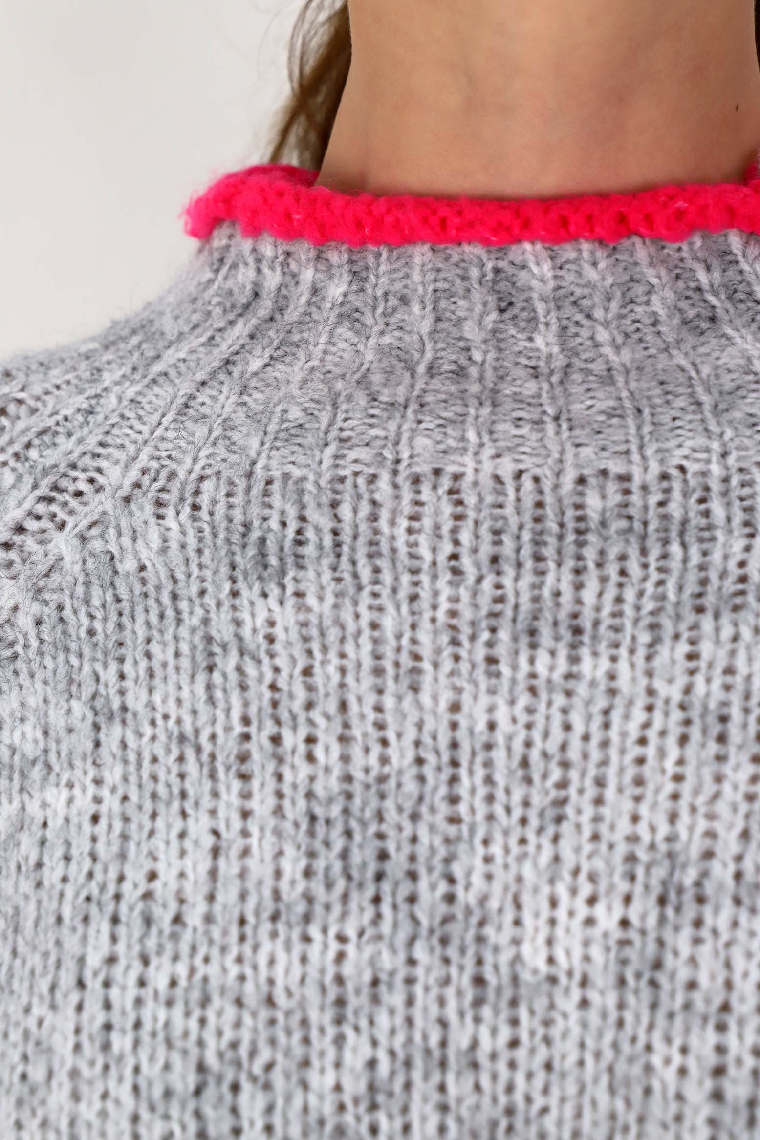 Pullover Stehkragen - Grau
