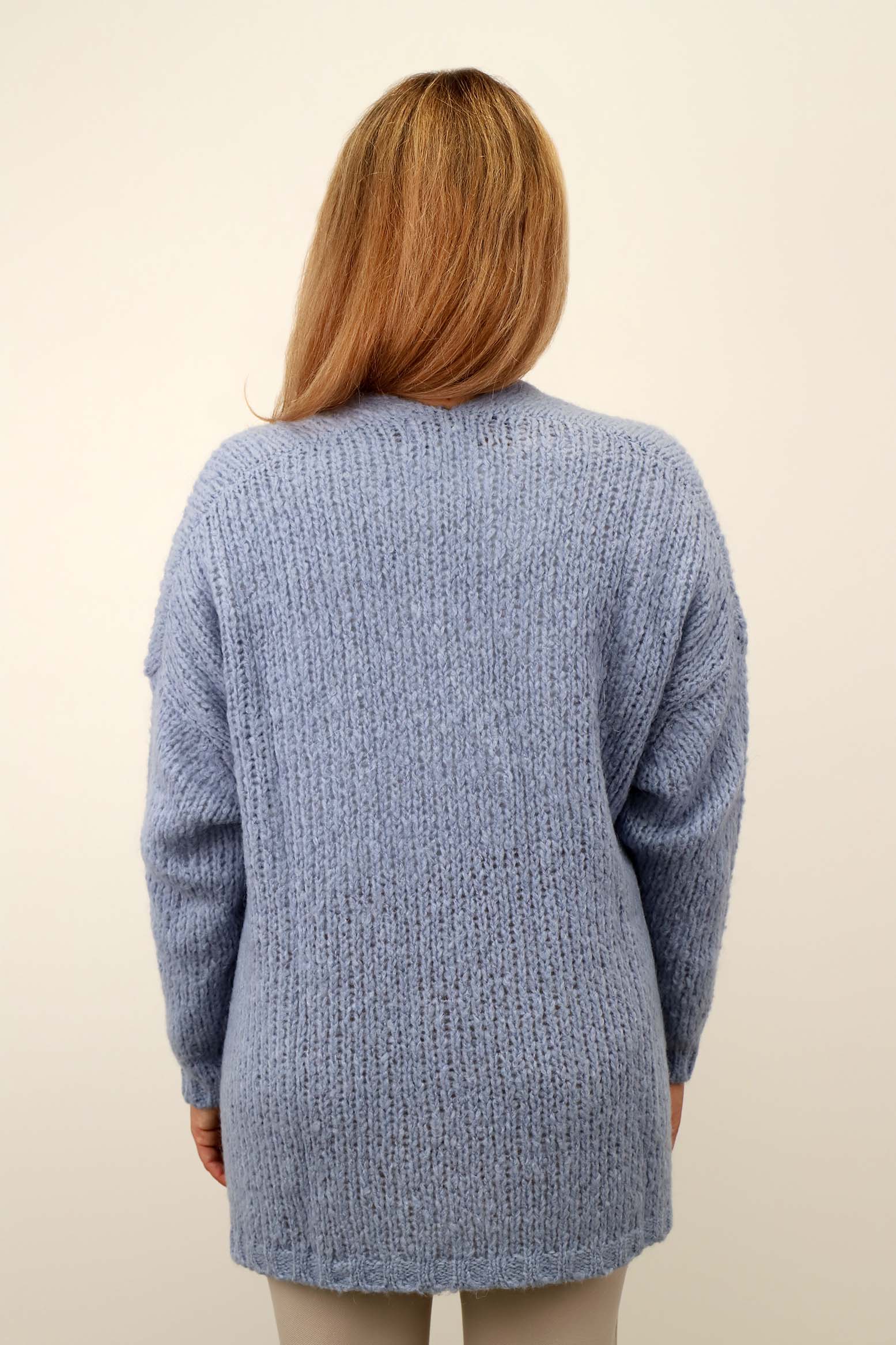 Strickjacke "Vintage" - Hellblau