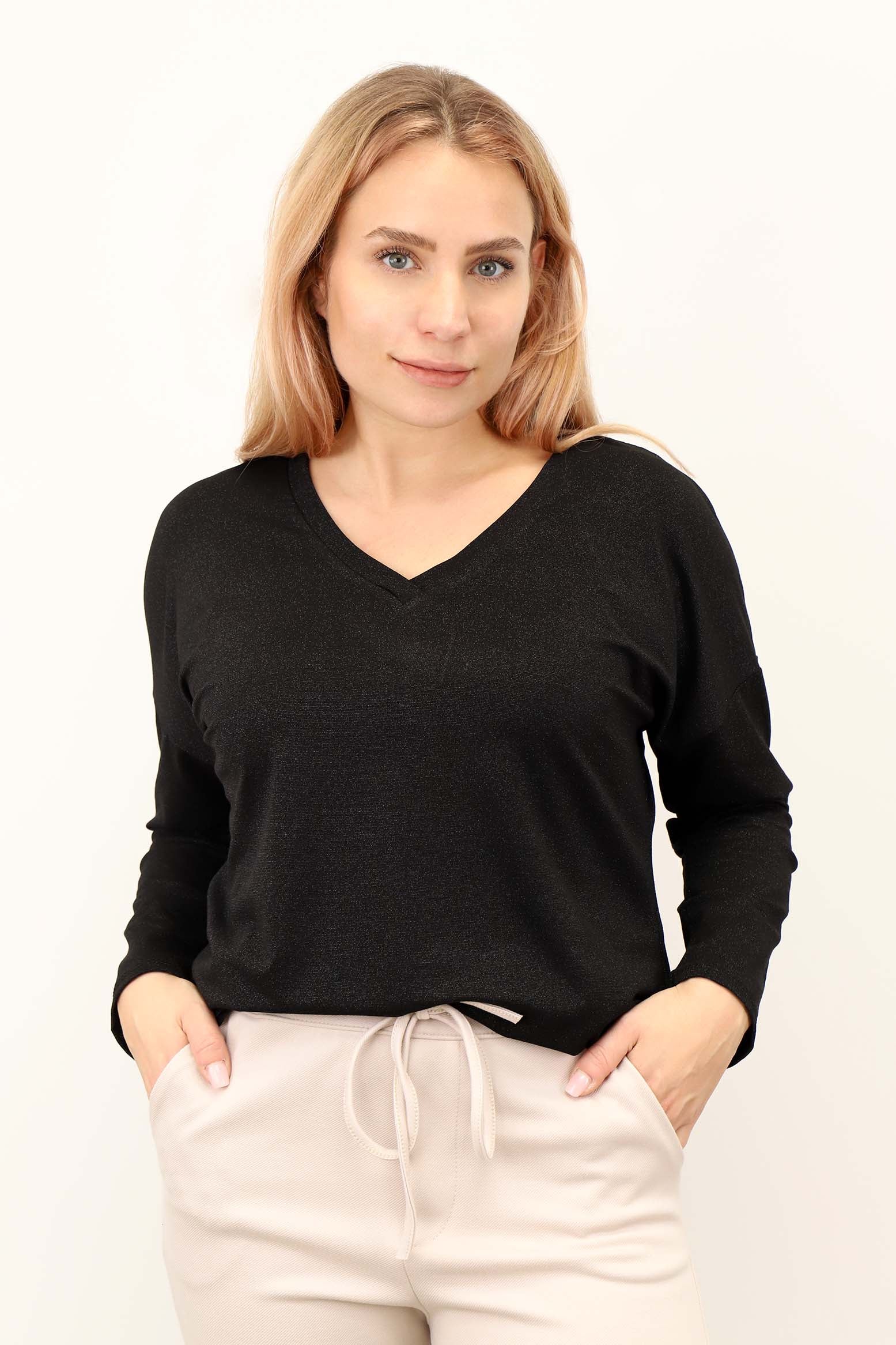 Bluse "Lurex" - Schwarz