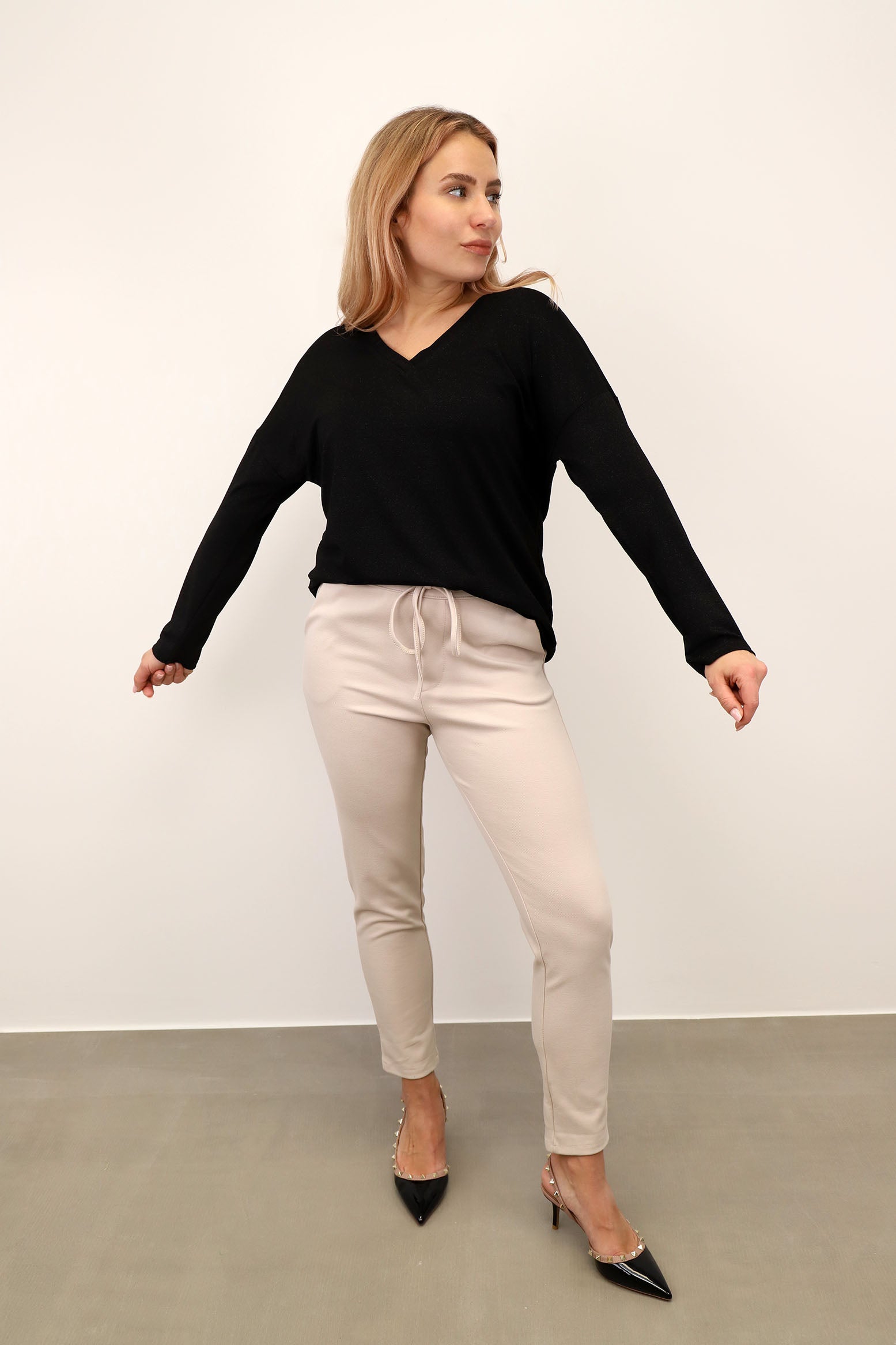 Bluse "Lurex" - Schwarz