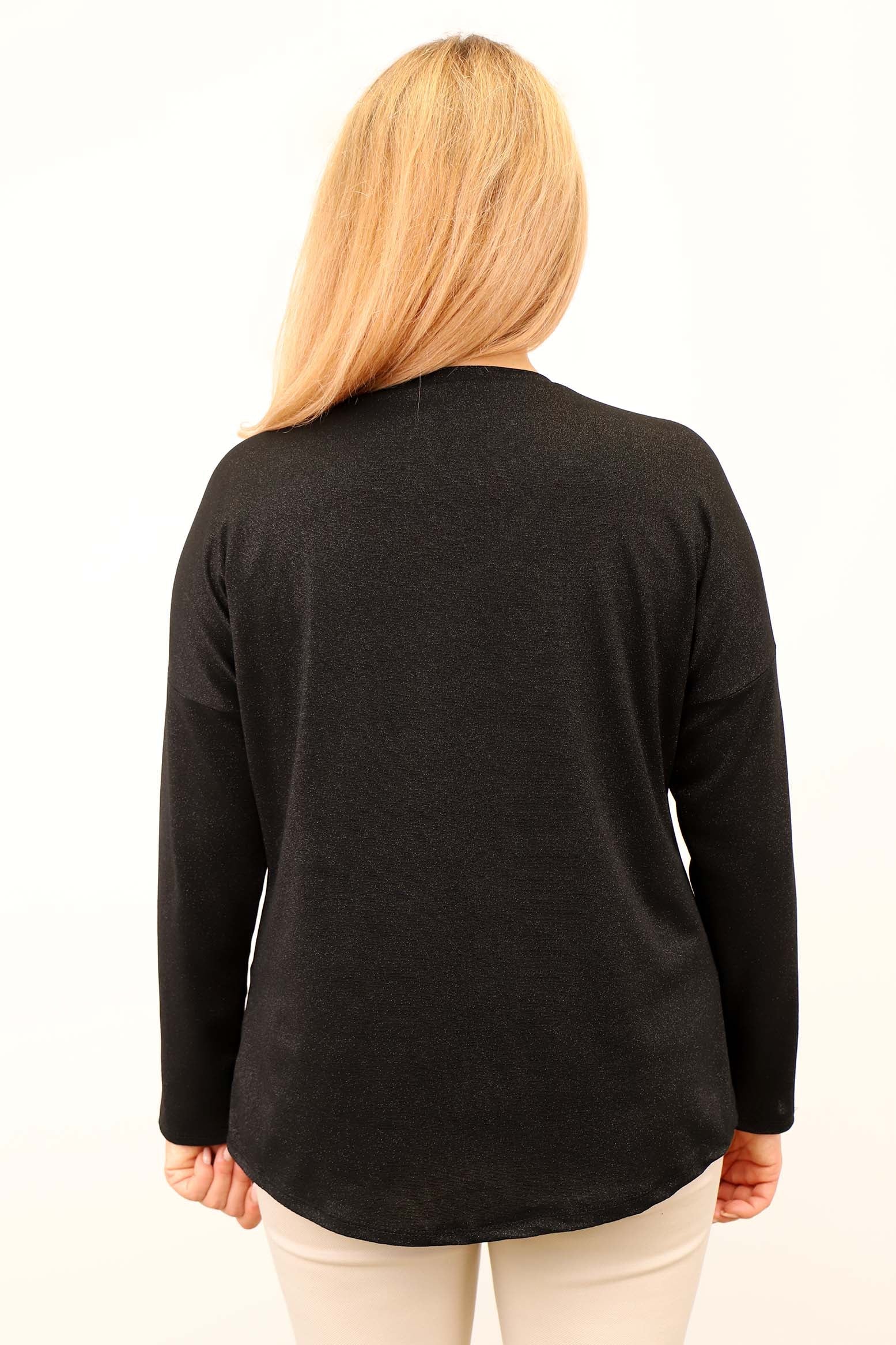 Bluse "Lurex" - Schwarz