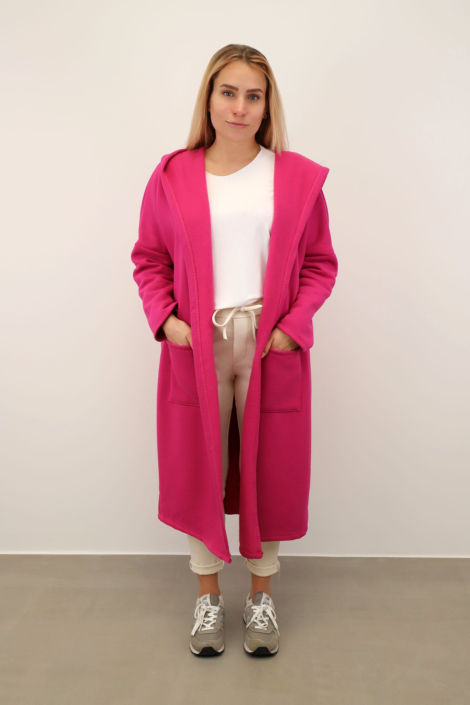 Sweatjacke mit Kapuze - Pink