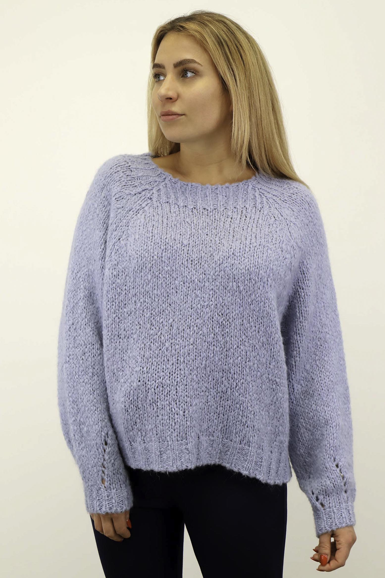 Pullover kurz "Vintage" - Hellblau