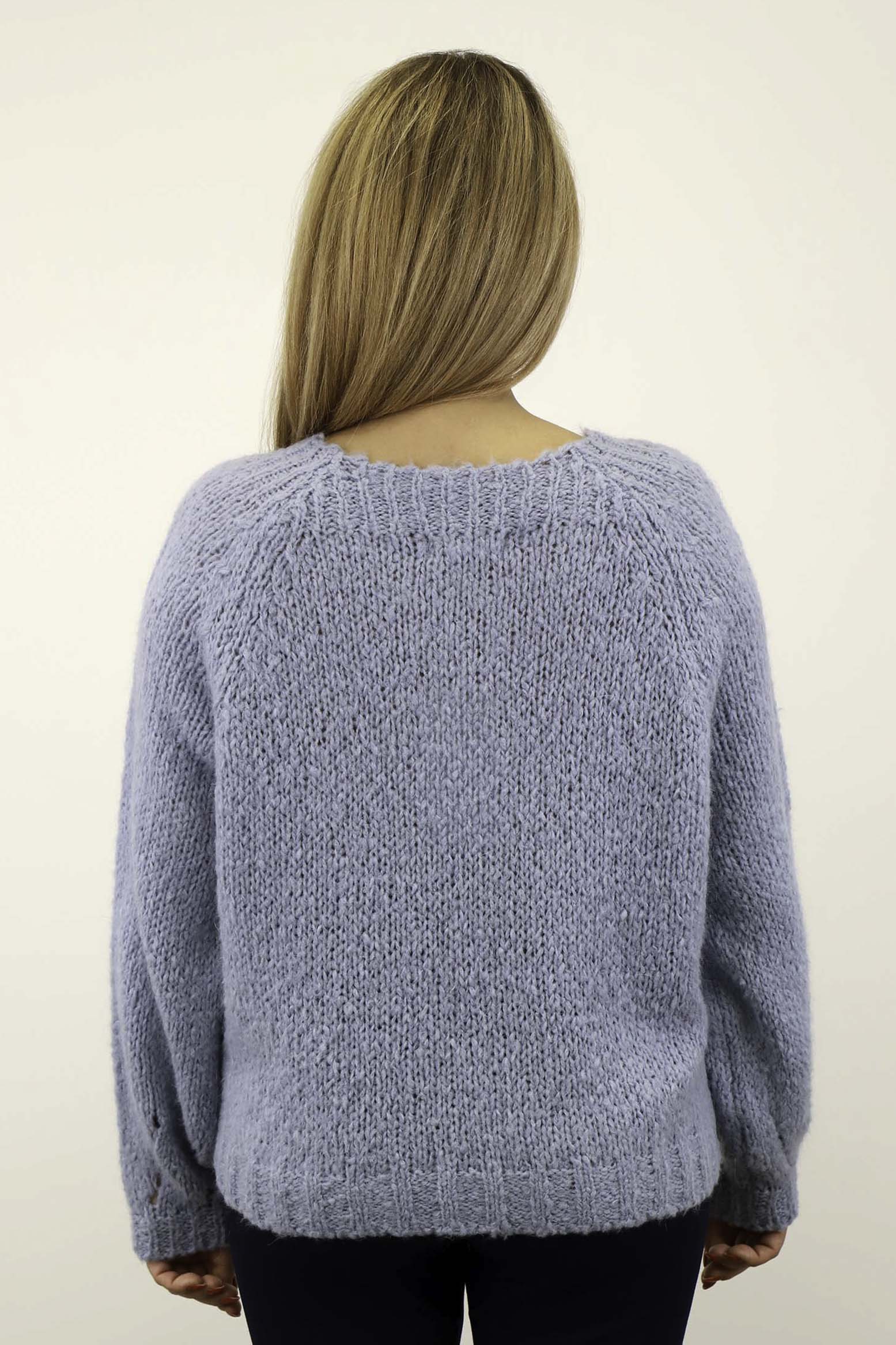 Pullover kurz "Vintage" - Hellblau