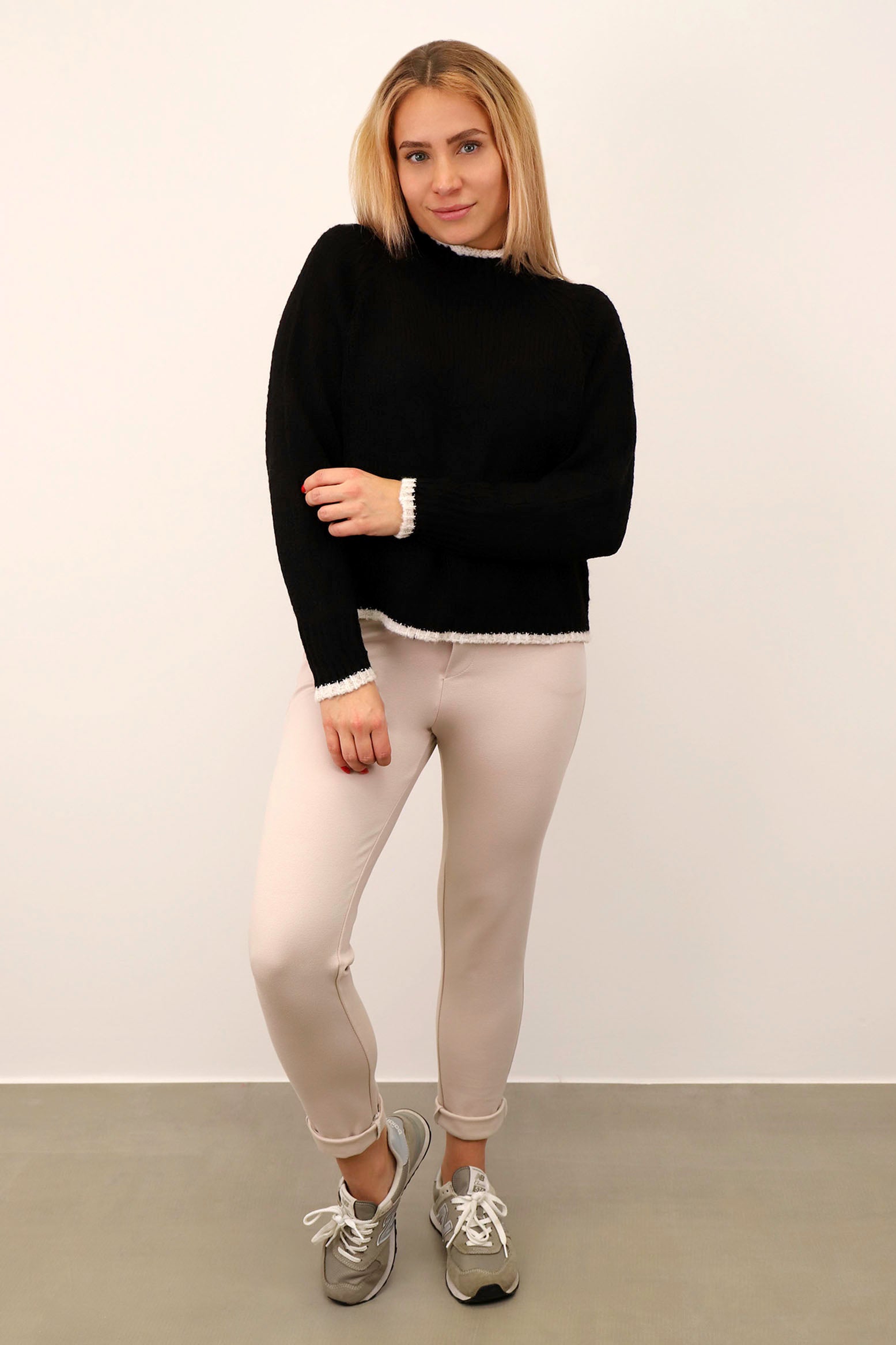 Pullover Stehkragen - Schwarz