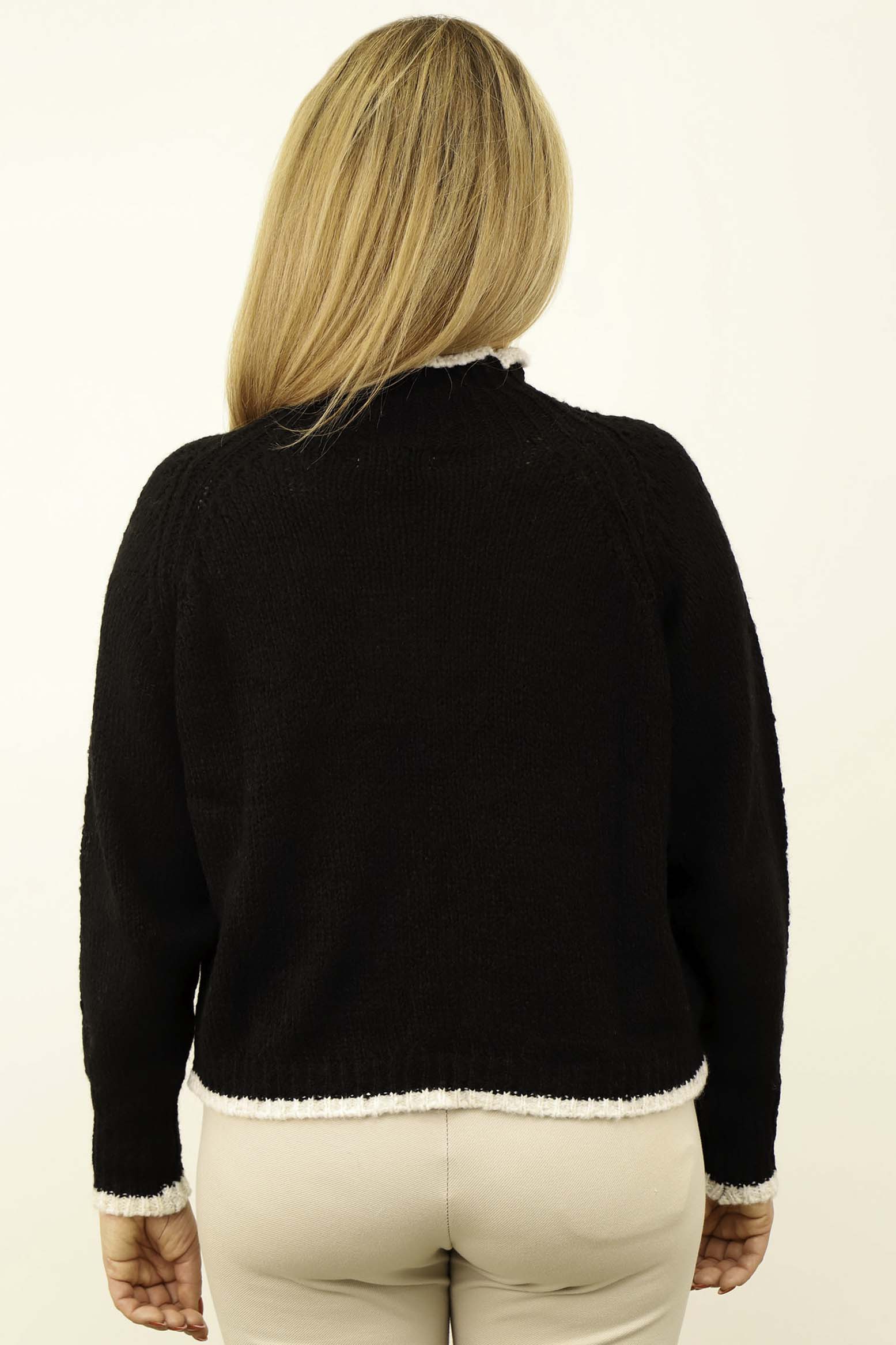 Pullover Stehkragen - Schwarz