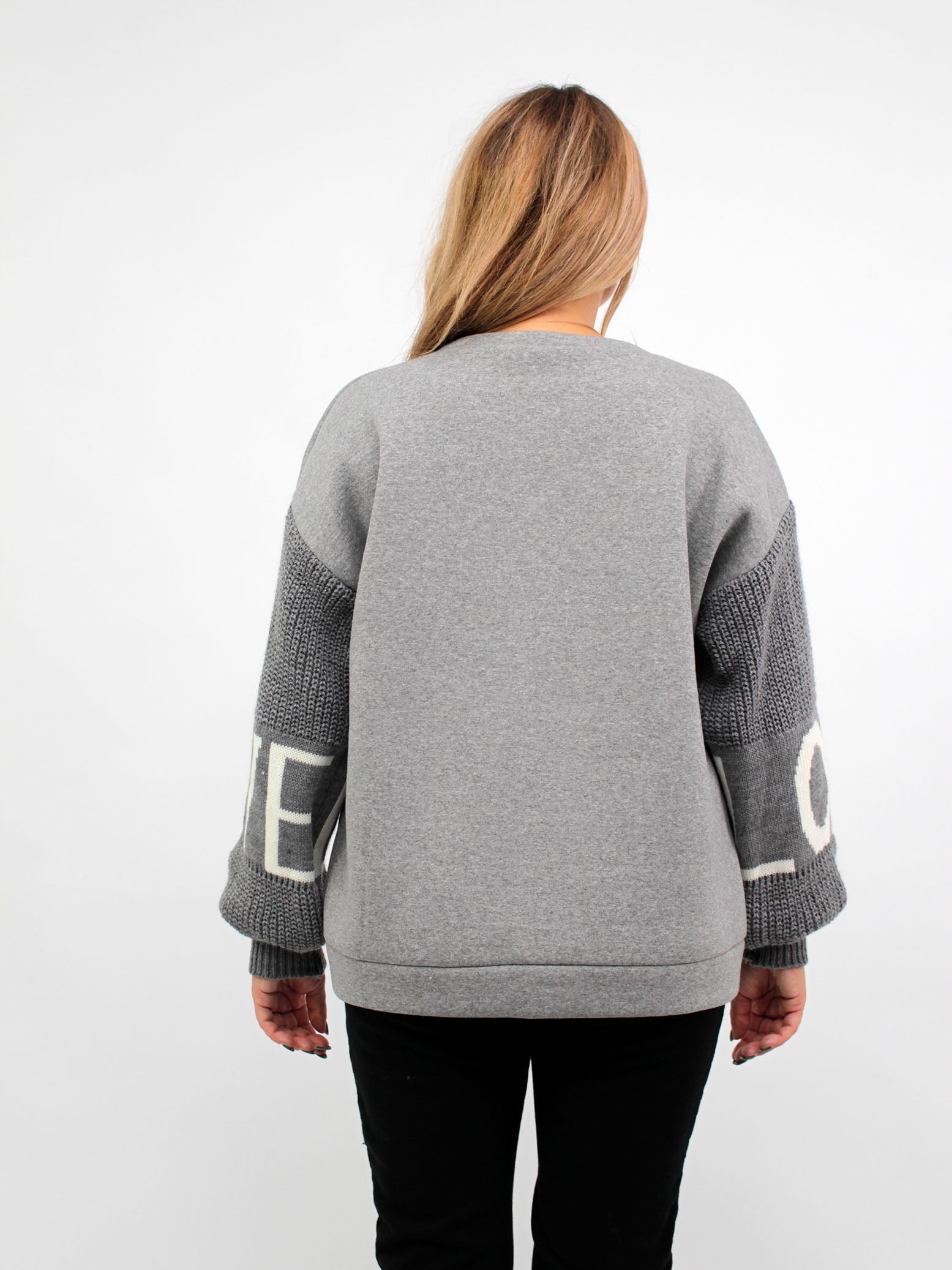 Pullover "Love" - Grau