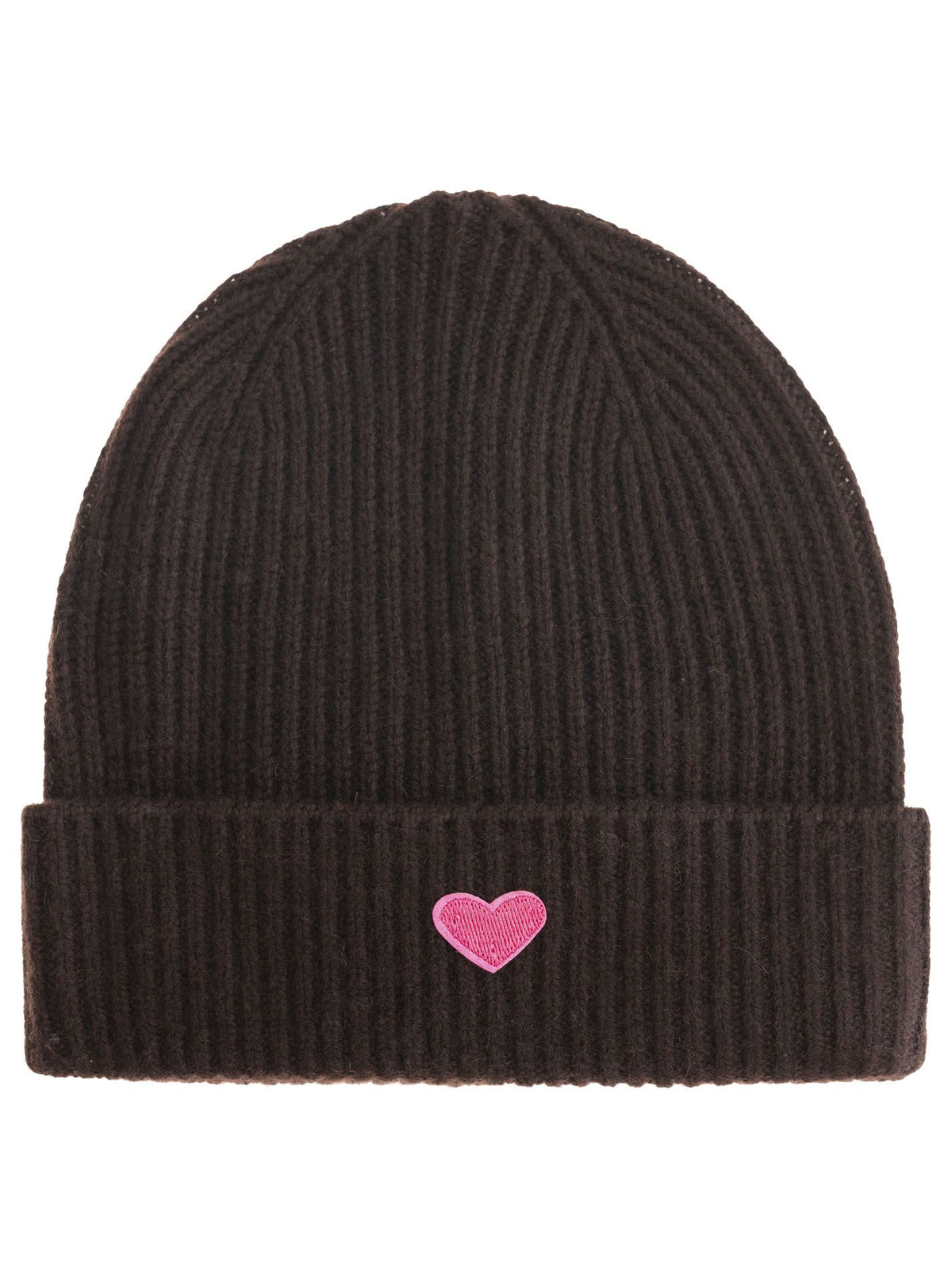 Zwillingsherz - Cashmere Mütze "Herz" - Braun