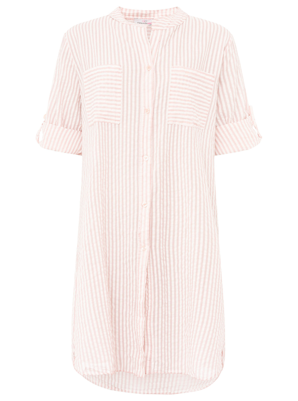 Zwillingsherz - Longbluse Kida (Streifen) - Rosa