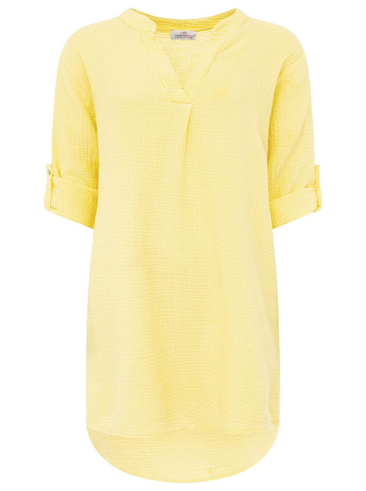 Zwillingsherz - Musselin Tunika/Kleid - Gelb
