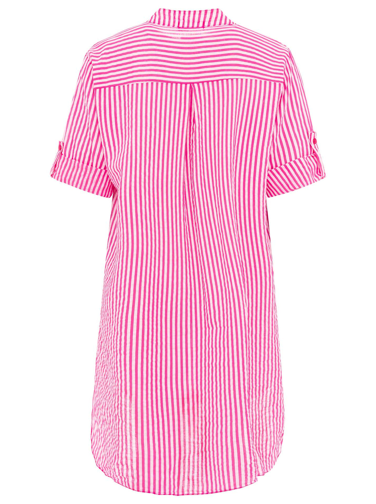 Zwillingsherz - Longbluse Kida (Streifen) - Pink/Weiß