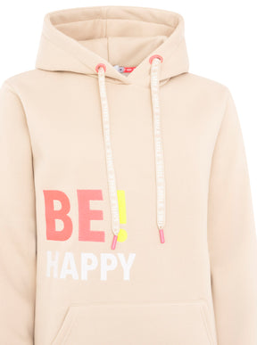 Zwillingsherz - Hoodie "Be Happy" - Beige