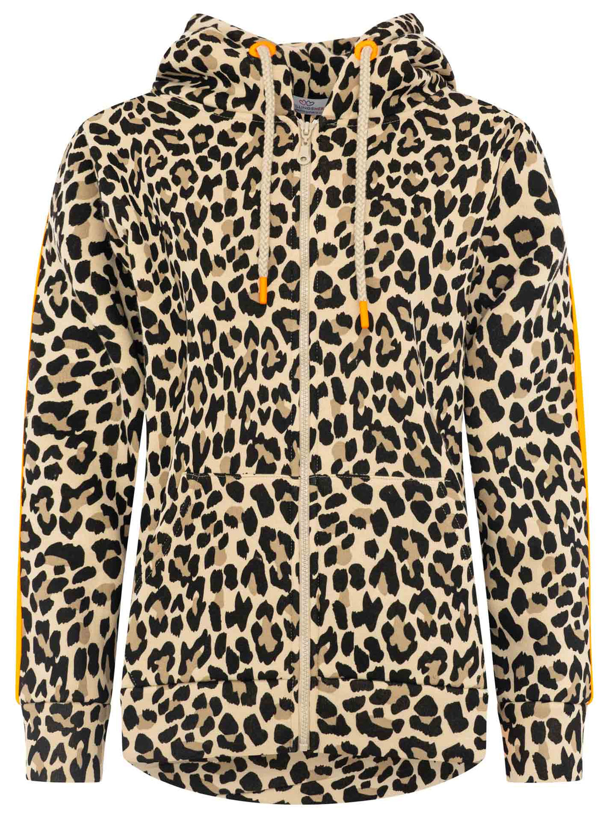 Zwillingsherz - Hoodiejacke "Leo - Beige/Schwarz