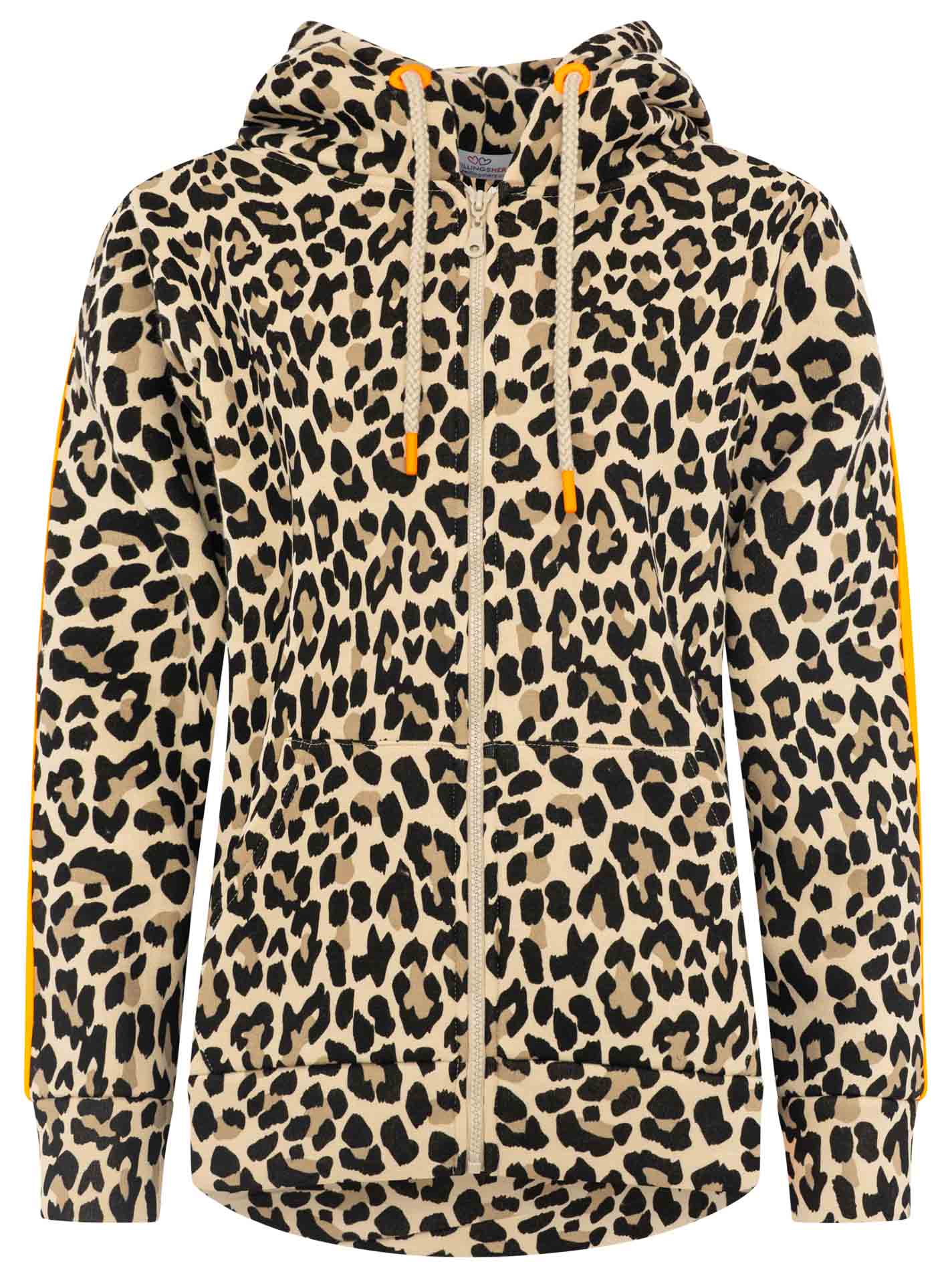 Zwillingsherz - Hoodiejacke "Leo - Beige/Schwarz