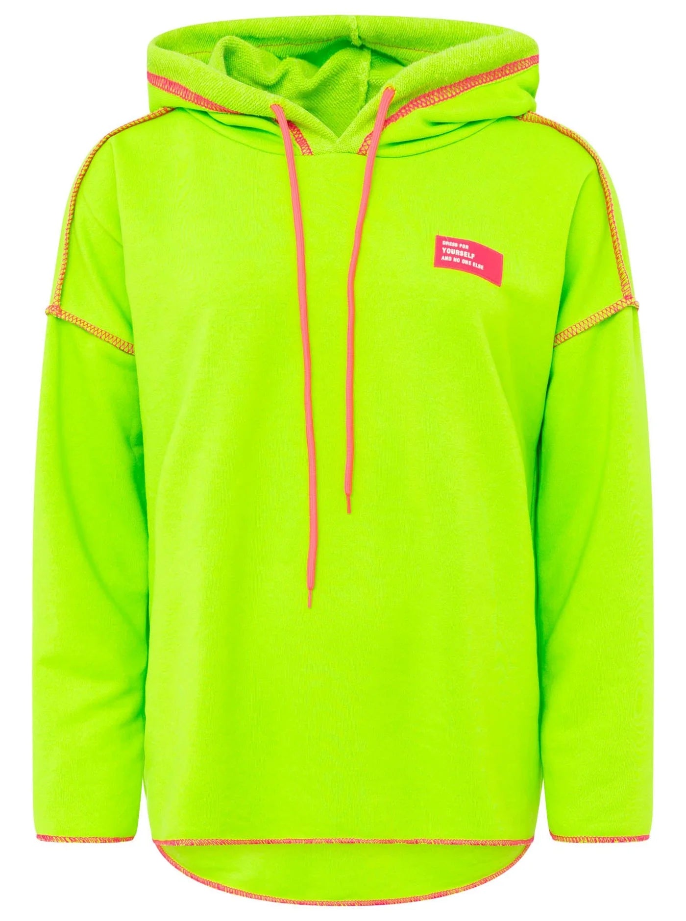Zwillingsherz Hoodie "Neon Streifen" - Grün