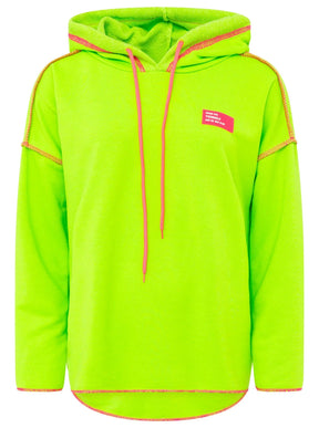 Zwillingsherz Hoodie "Neon Streifen" - Grün