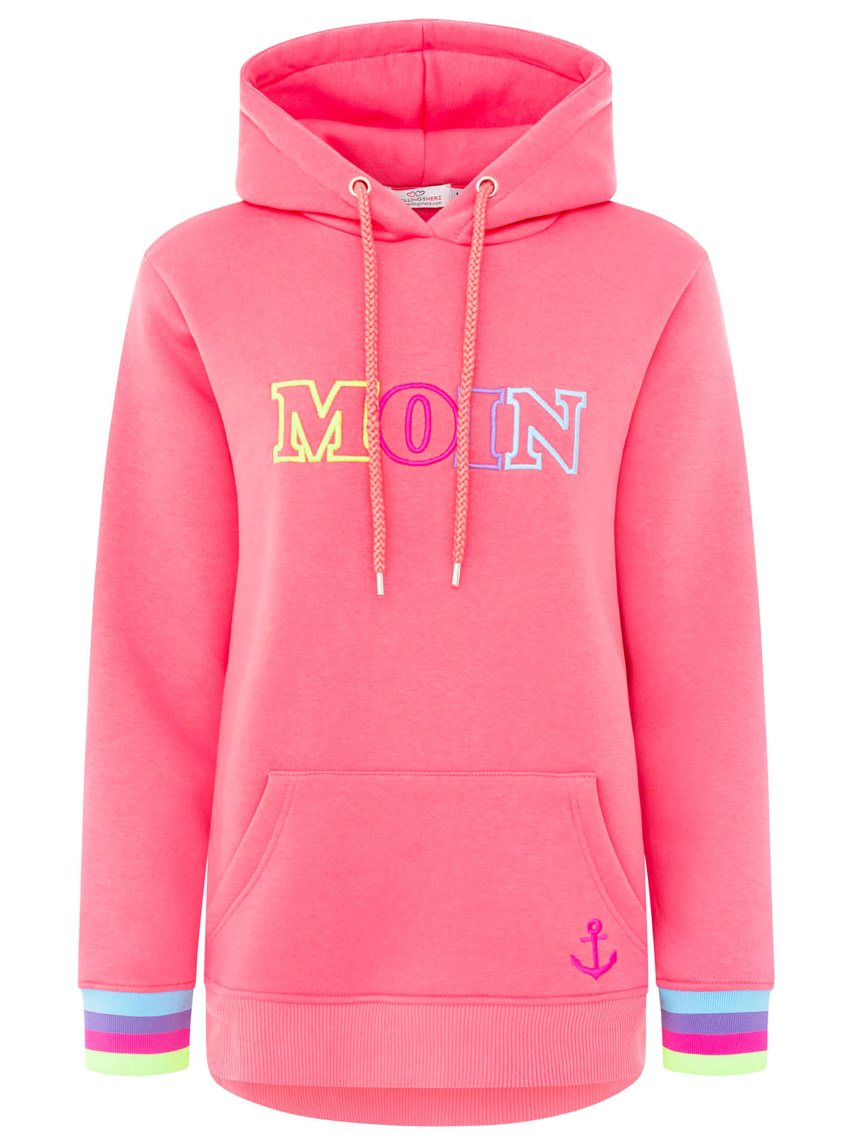 Zwillingsherz - Hoodie "Moin Bunt" - Pink